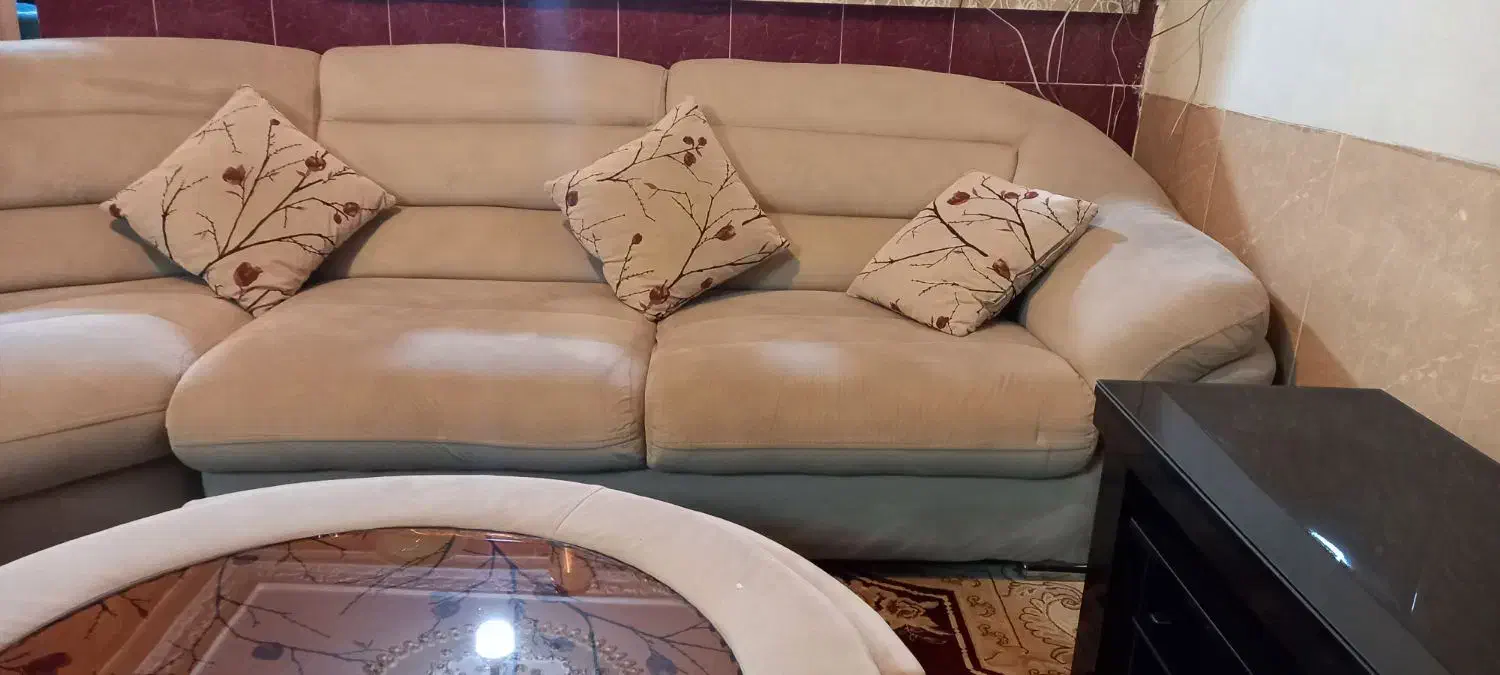 مبل مدل L کرمی رنگ|مبلمان خانگی و میز عسلی|شیراز, شهرک قمشه|دیوار