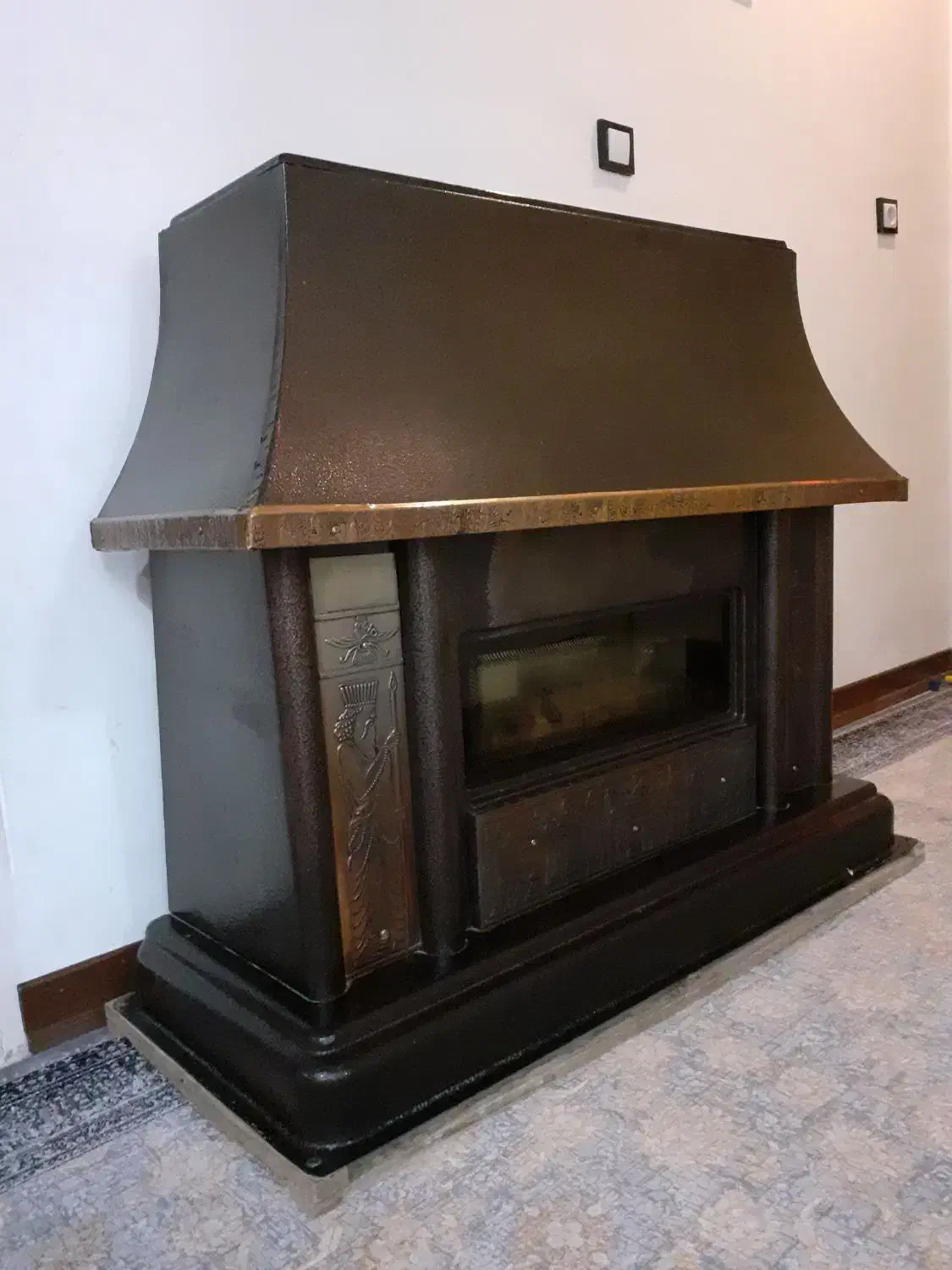 بخاری طرح شومینه بزرگ|بخاری، هیتر، شومینه|فردیس, شهرک ارم|دیوار