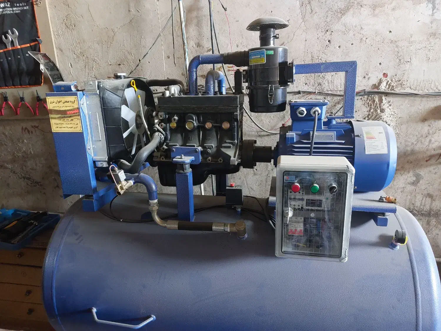 پمپ باد ۱۰۰۰تایی بسیار قوی موتور پراید|ماشینآلات صنعتی|اصفهان, سرشبادران|دیوار