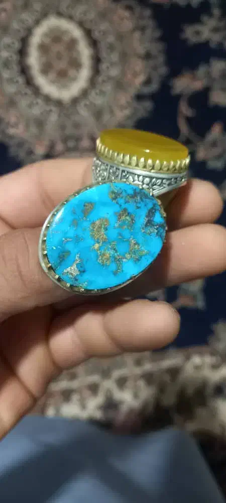 دو عدد انگشتر، فیروزه اصل نیشابور و شرف شمس|جواهرات|ایرانشهر, |دیوار