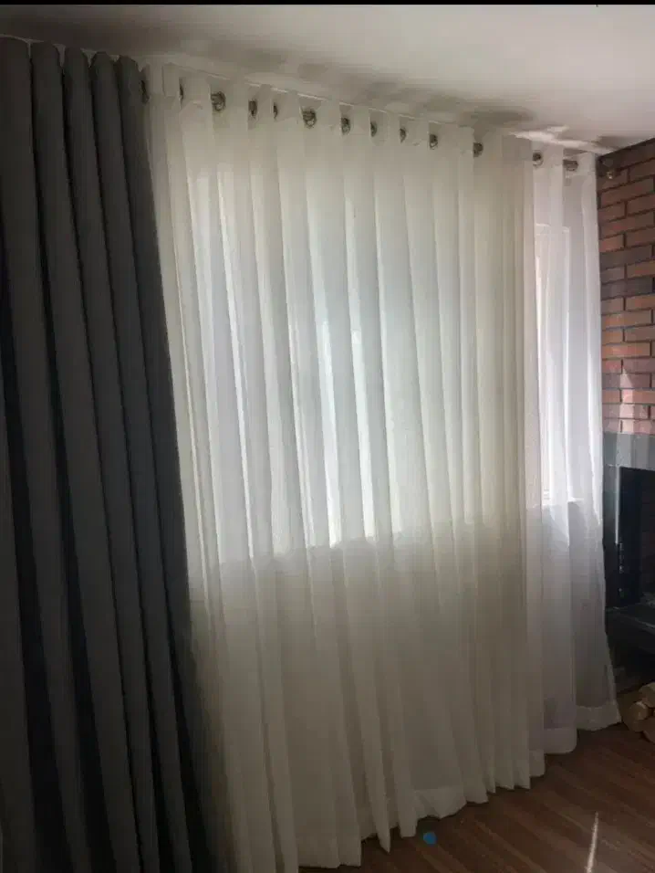 پرده با والان طوسی|پرده، رانر، رومیزی|لاهیجان, طالقانی|دیوار