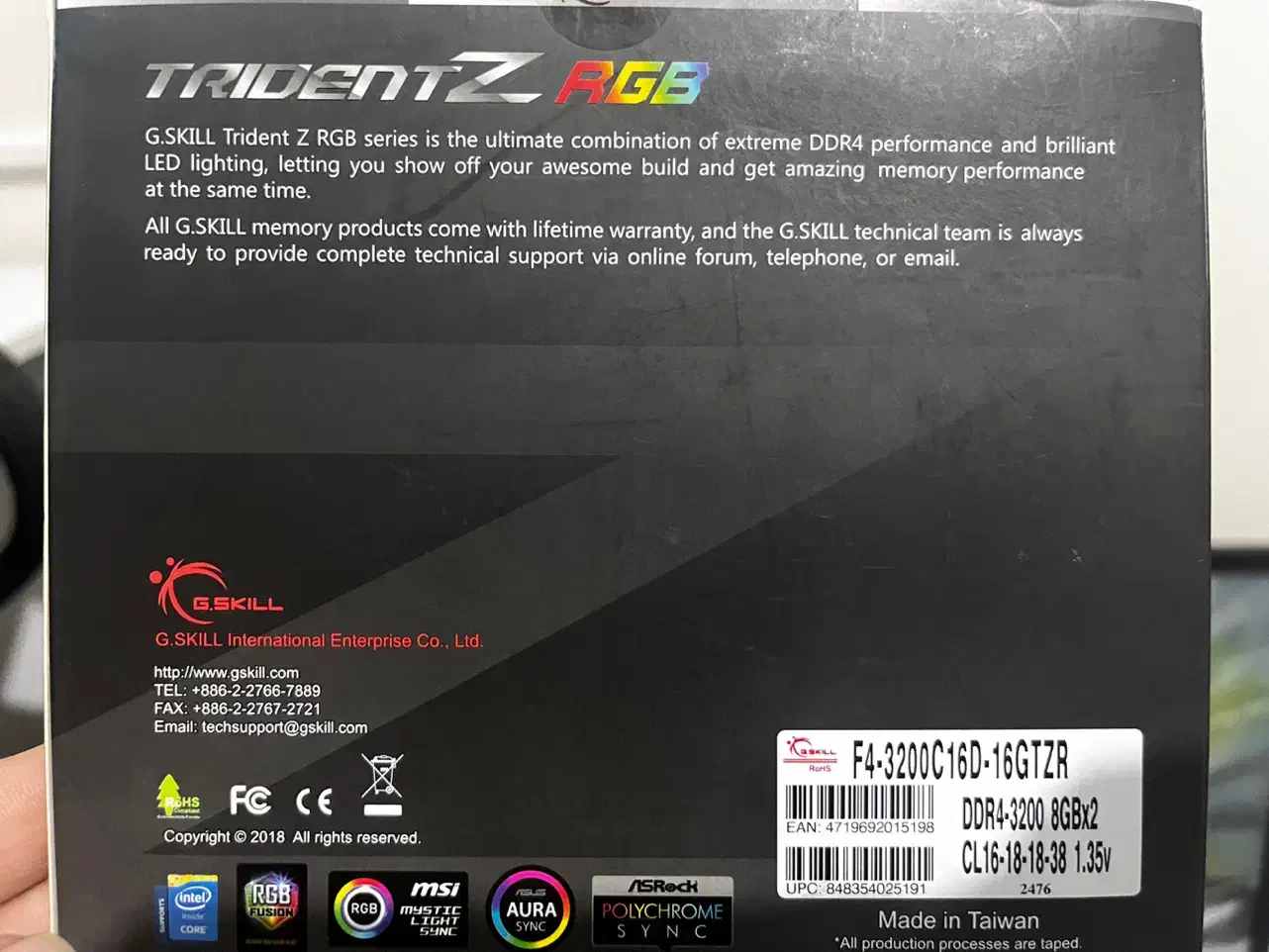 رم g.skill 16gig 3200 ddr4|قطعات و لوازم جانبی رایانه|شاهین‌شهر, سعدی شمالی|دیوار