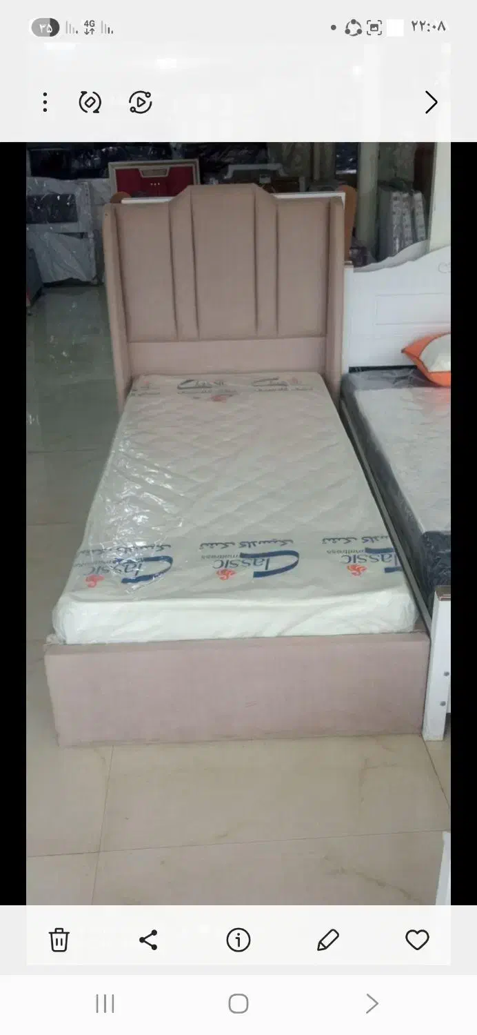 تخت خواب تک نفره|تخت و سرویس خواب|بند زرک, |دیوار