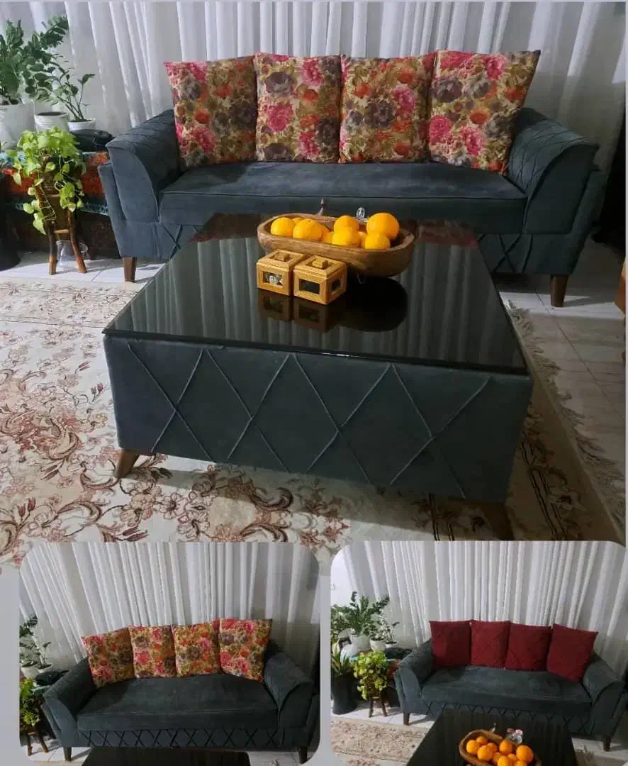 مبل ۷نفره و‌میز|مبلمان خانگی و میز عسلی|ساری, |دیوار