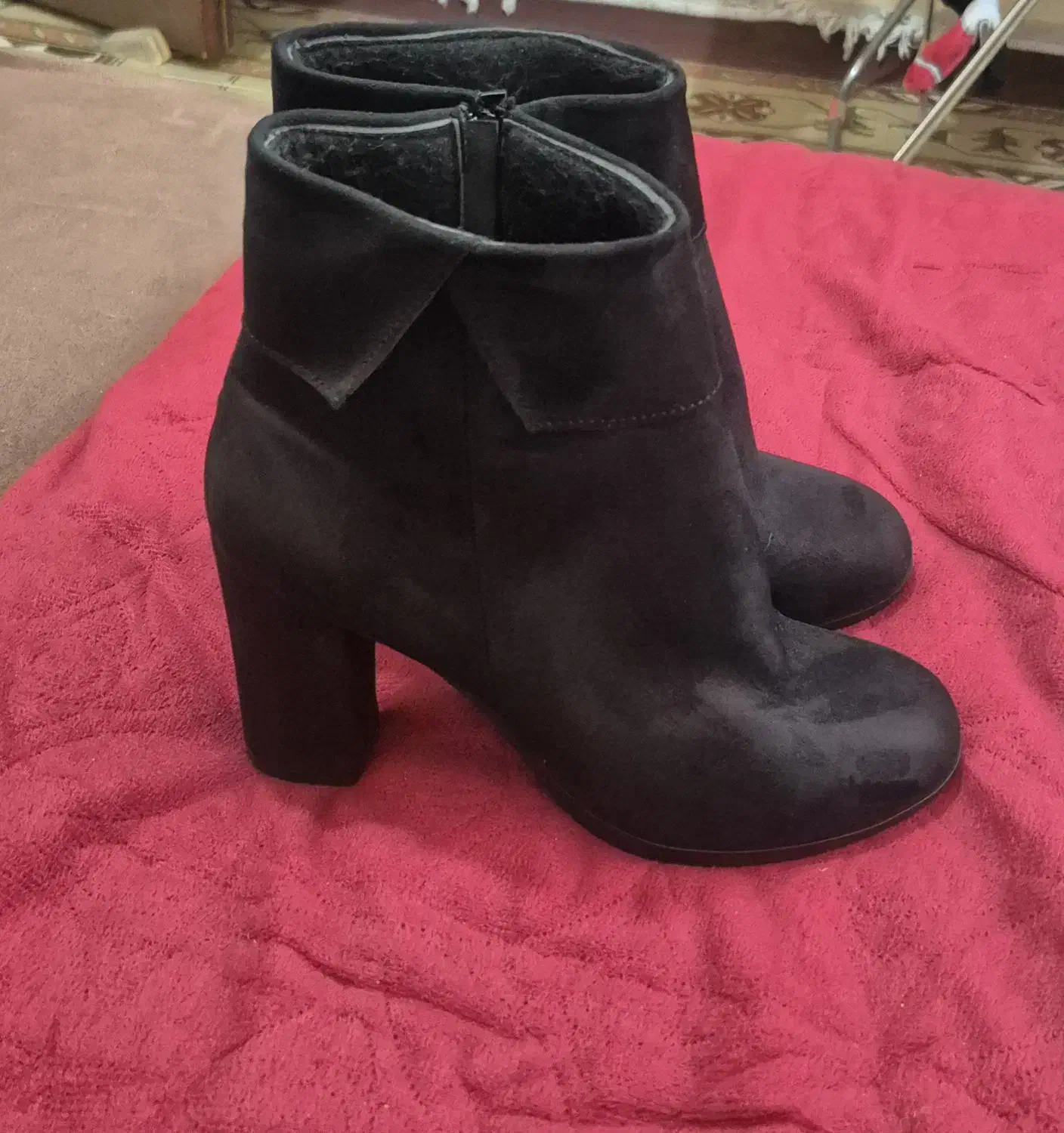 نیم بوت مخمل جیر ترک سایز40|کیف، کفش، کمربند|ساری, |دیوار