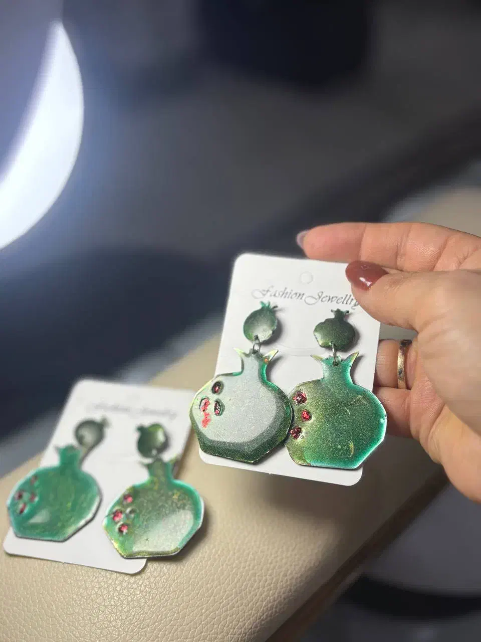 گوشواره رزین یلدایی|زیورآلات و اکسسوری|سلمان‌شهر, |دیوار