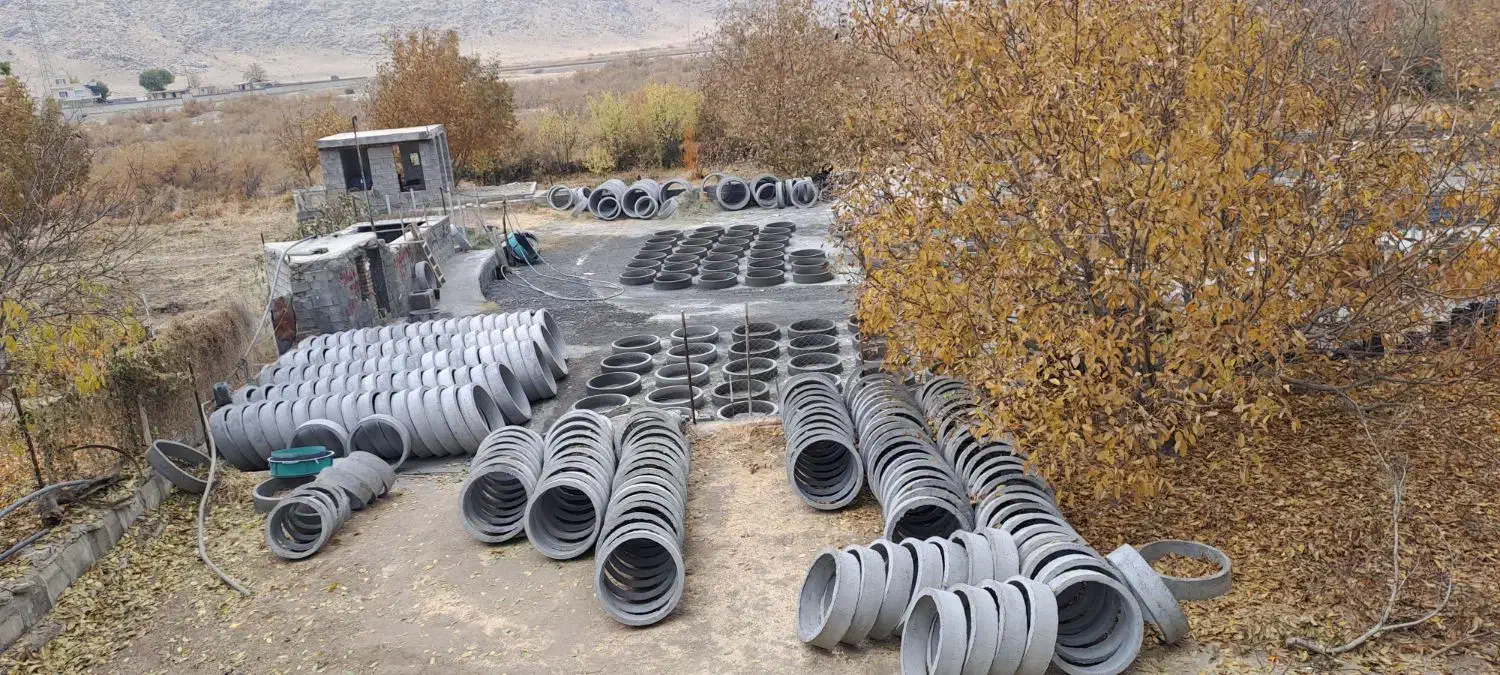 فروش قطعات سیمانی کول درتمام سایزها .لوله .تیرچه|عمدهفروشی|دینور, |دیوار