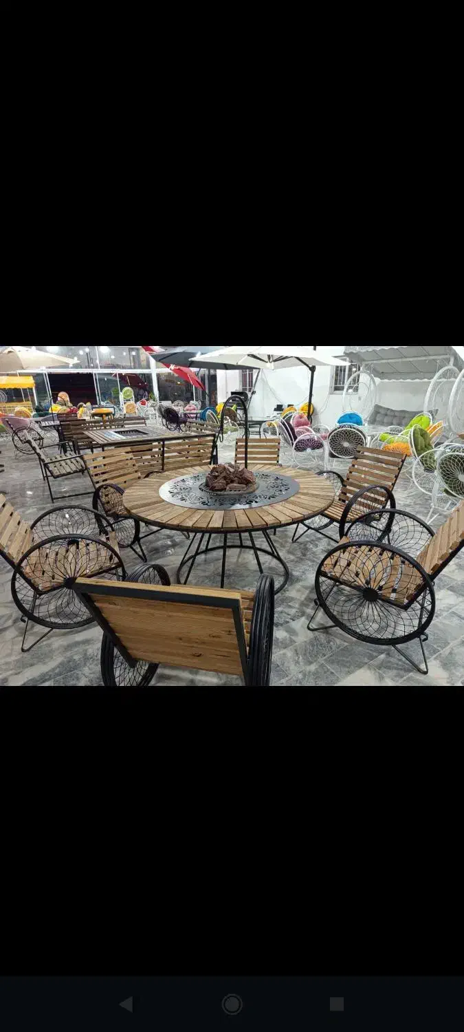 آتشدان با صندلی چوبی|صندلی و نیمکت|طرقبه, |دیوار