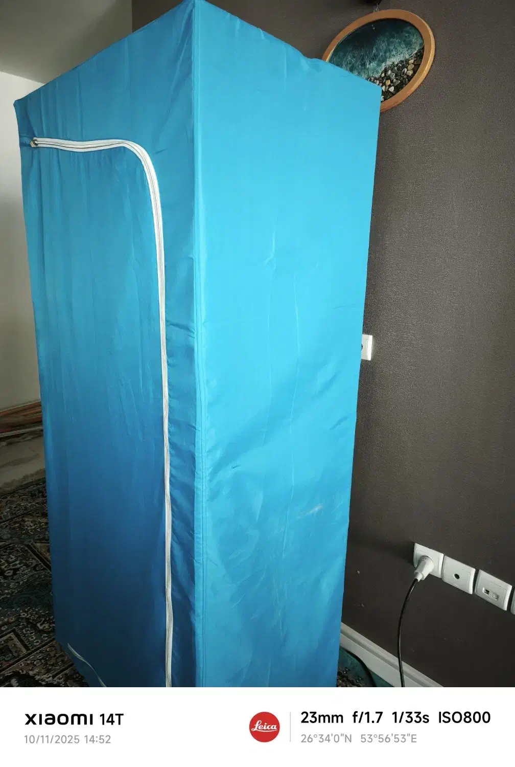 کمد لباس برزنتی رنگ آبی|جاکفشی، کمد، دراور|کیش, |دیوار