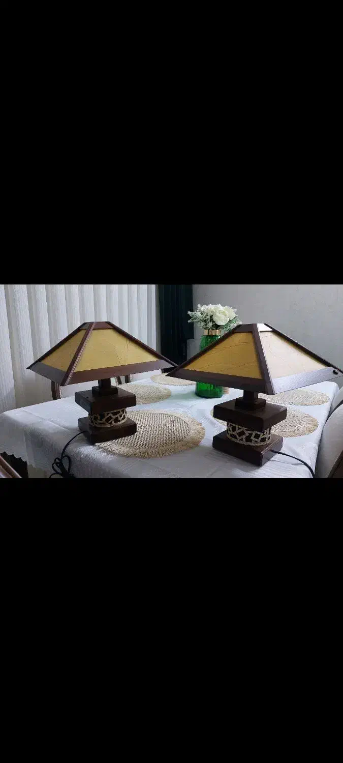 آباژور چوبی|چراغ خواب و آباژور|قزوین, |دیوار