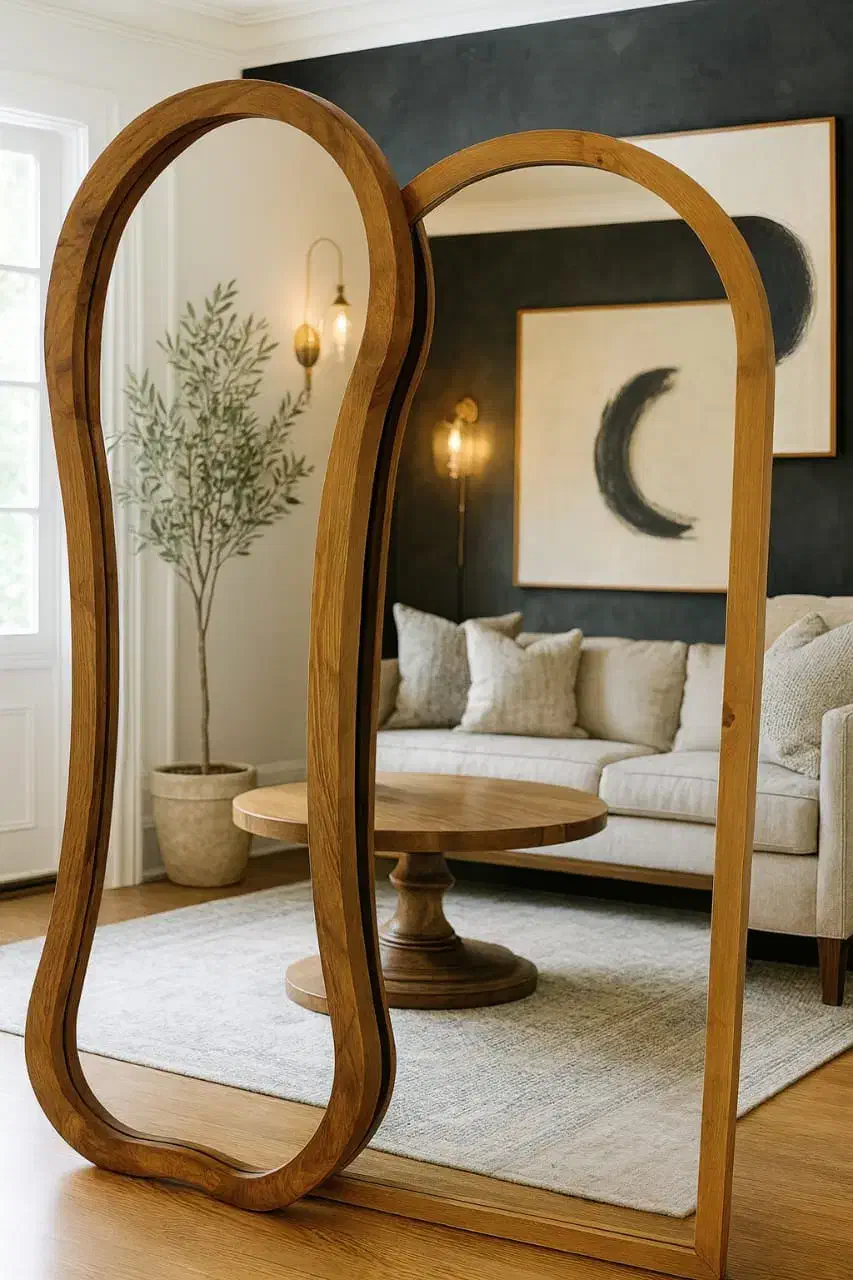 آینه قدی چوبی|آینه|بندرعباس, |دیوار