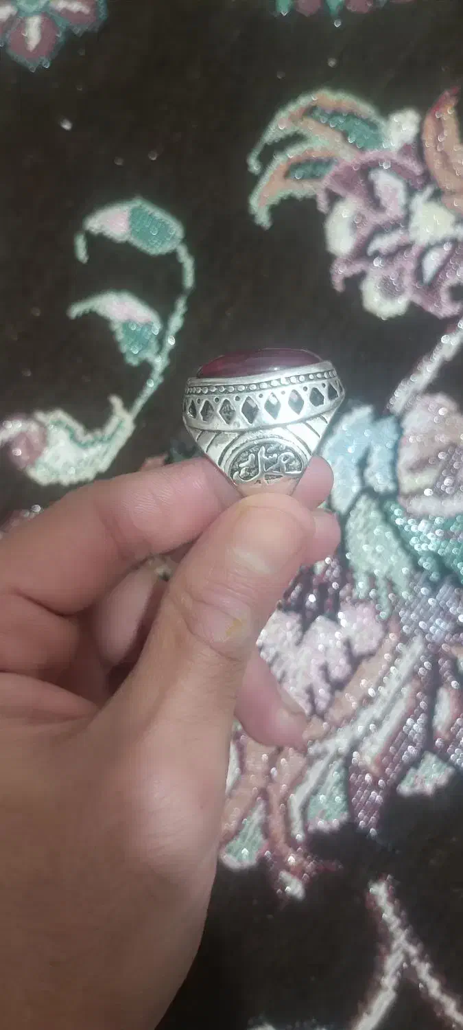 انگشتر عقیق قرمز شجر فیروزه|جواهرات|زاهدان, |دیوار