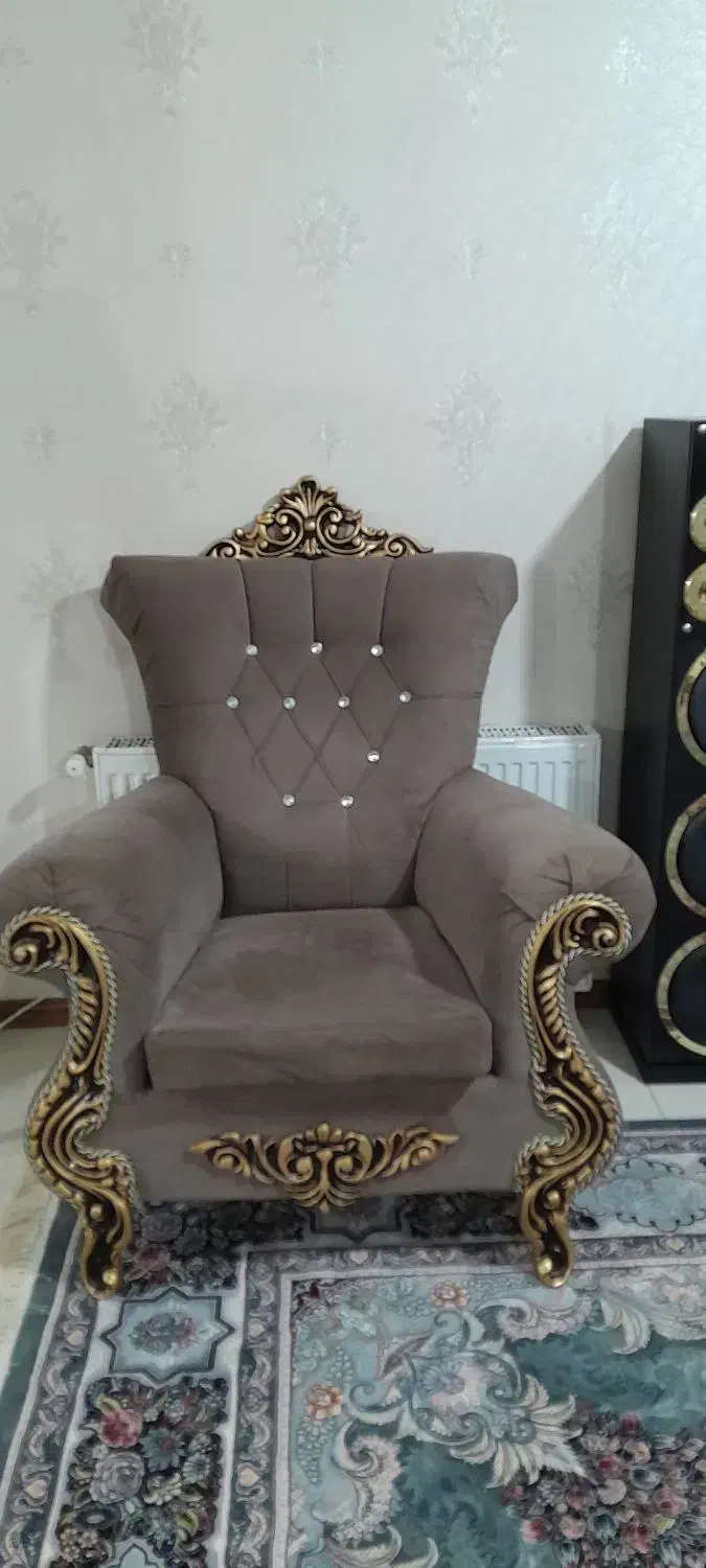 مبلمان ۸ نفره سلطنتی|مبلمان خانگی و میز عسلی|بجنورد, |دیوار