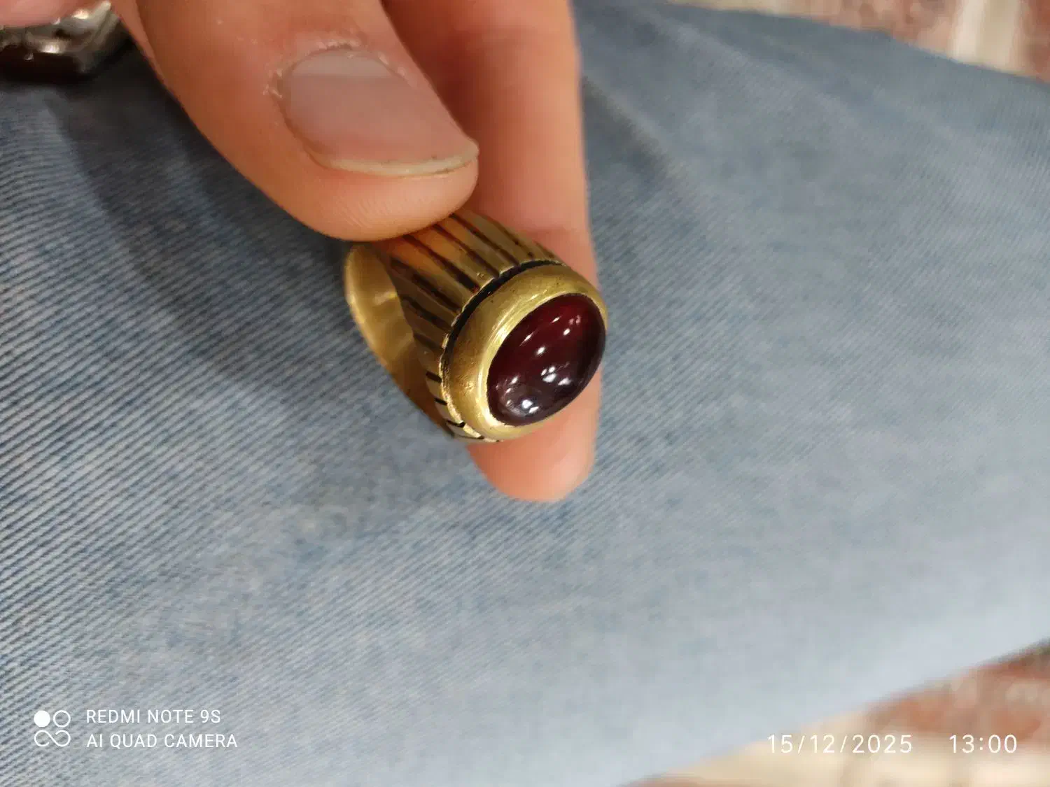 انگشتر برنجی عقیق یمنی|جواهرات|ارومیه, |دیوار