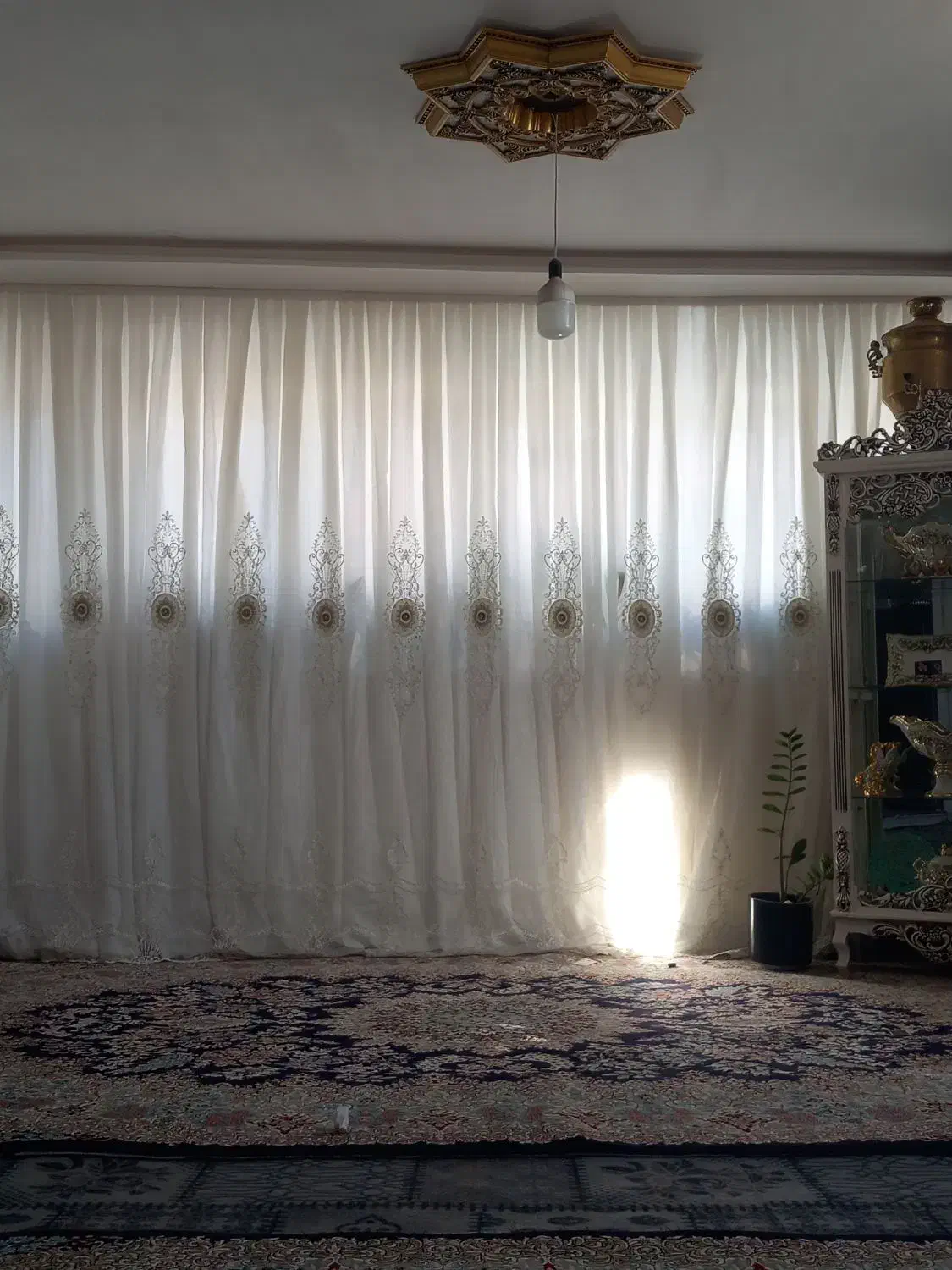 پرده تک گل شاین دار|پرده، رانر، رومیزی|تربتحیدریه, فتح المبین|دیوار