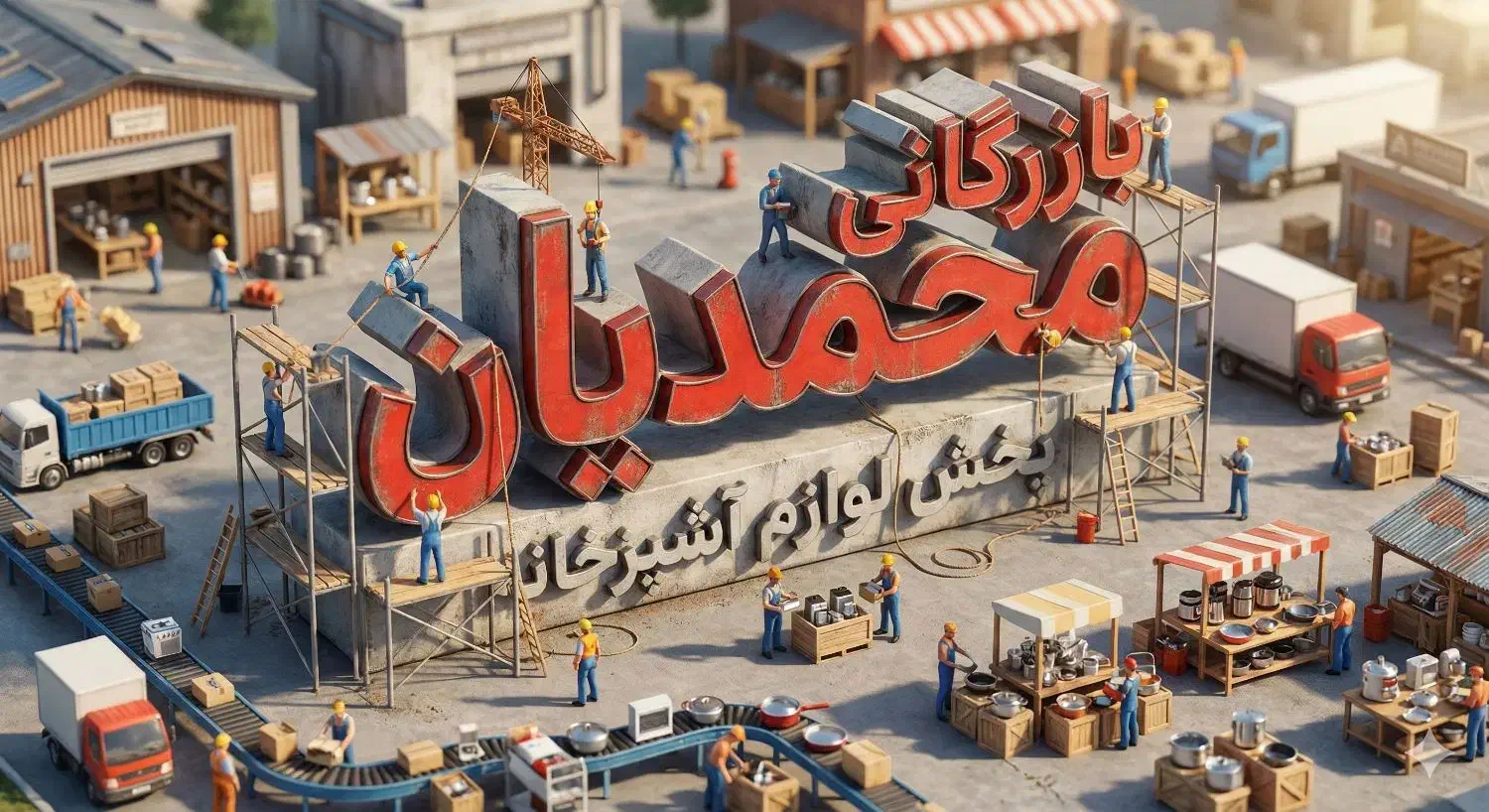 عمده فروشی محمدیان|ظروف سرو و پذیرایی|رشت, استقامت ۲|دیوار