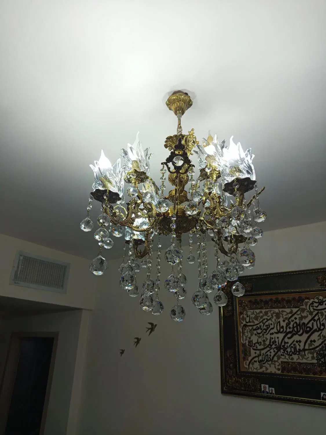 لوستر برنز|لوستر و چراغ آویز|زنجان, |دیوار