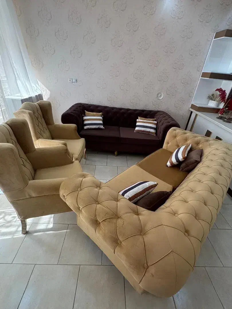 مبل چستر ۸ نفره با پارچه جاسمین خارجی|مبلمان خانگی و میز عسلی|شیراز, قدوسی شرقی|دیوار