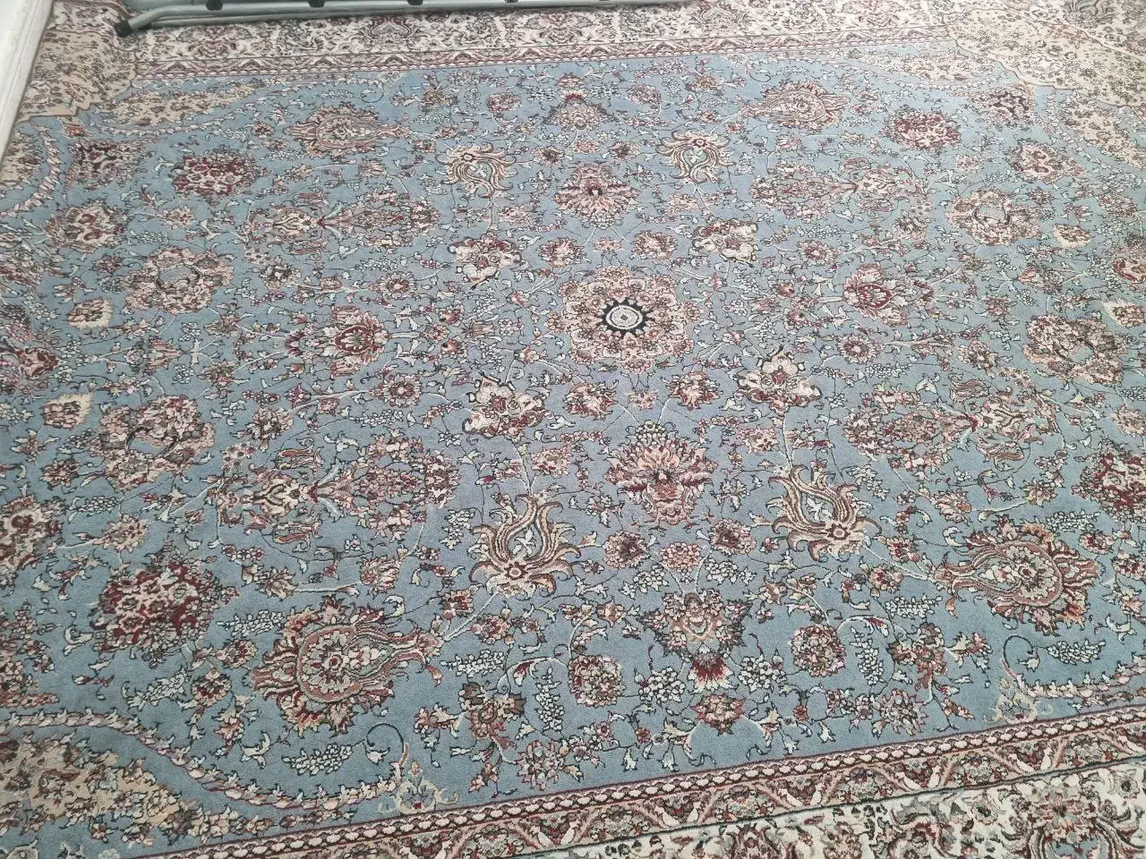 دو تخته فرش ۹ متری آبی فیروزهای|فرش|سرپل ذهاب, |دیوار