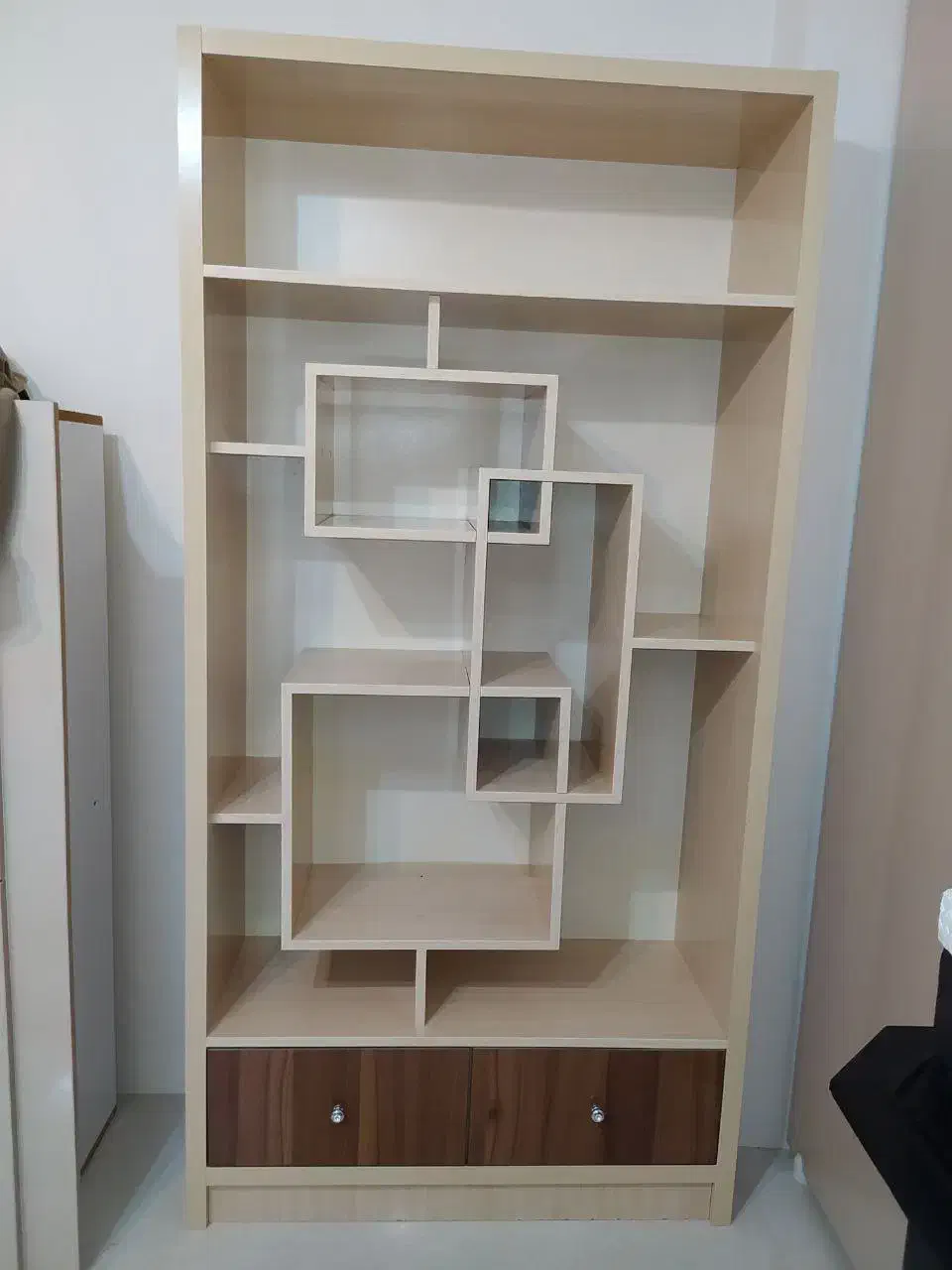 کتابخانه MDF|کتابخانه، شلف، قفسه‌های دیواری|آشخانه, |دیوار