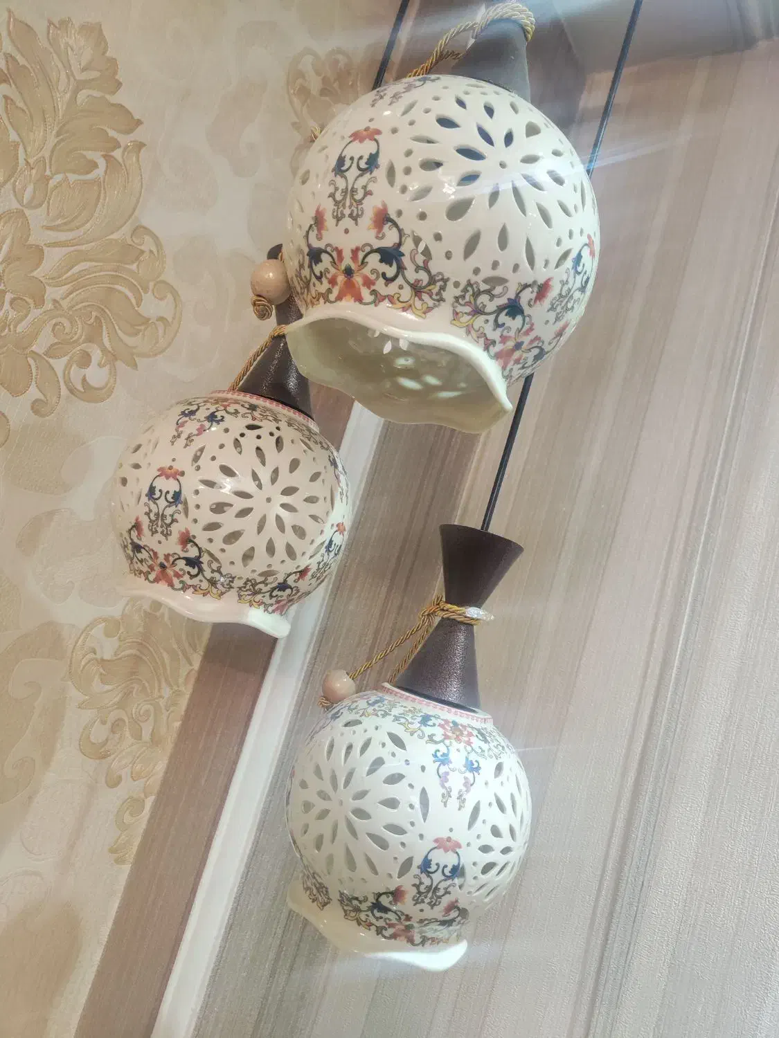 لوستر چینی سه شعله|لوستر و چراغ آویز|تهران, تهرانپارس جنوبی|دیوار