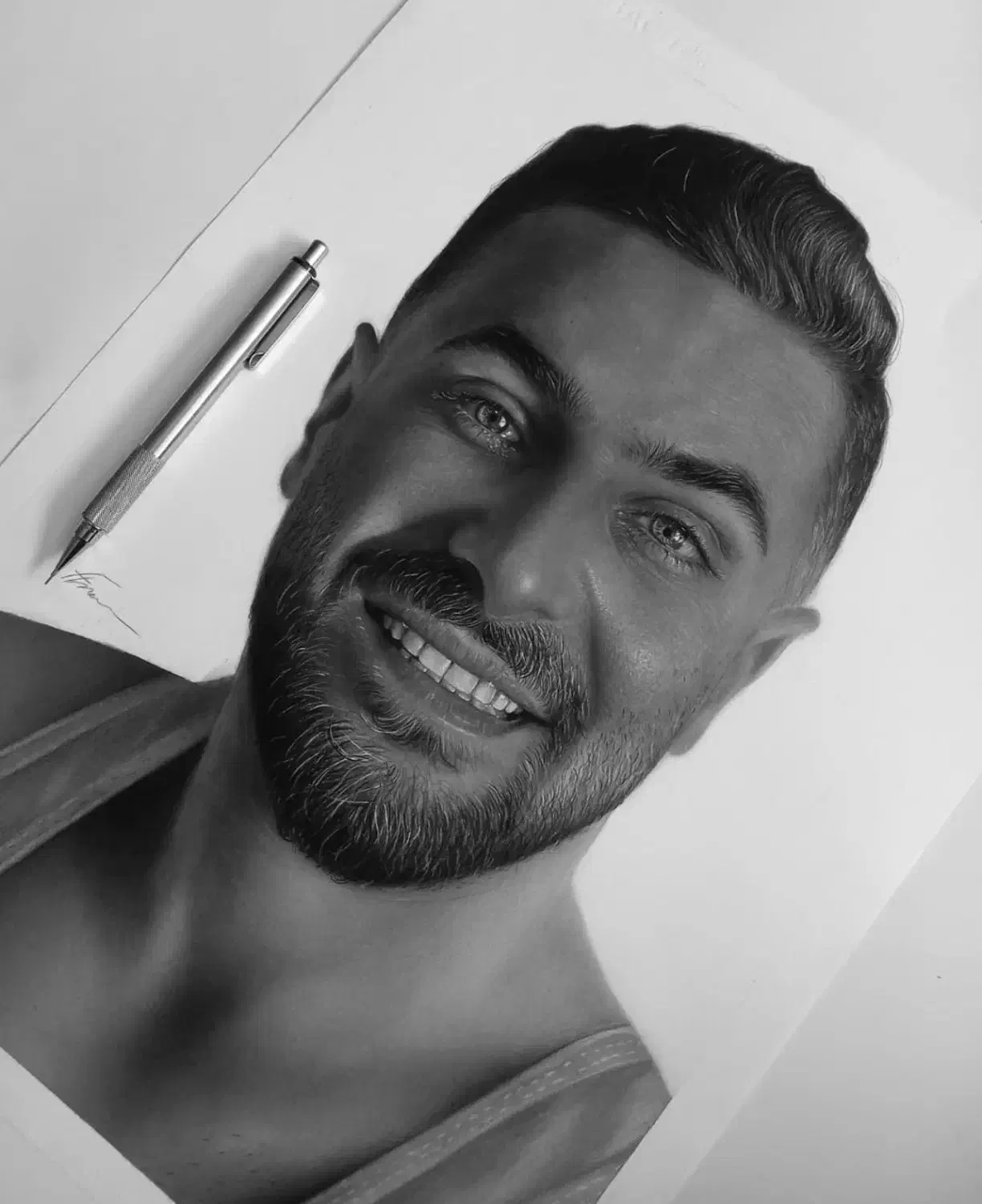 طراحی چهره سیاهقلم|تابلو، نقاشی، عکس|مشهد, کوشش|دیوار