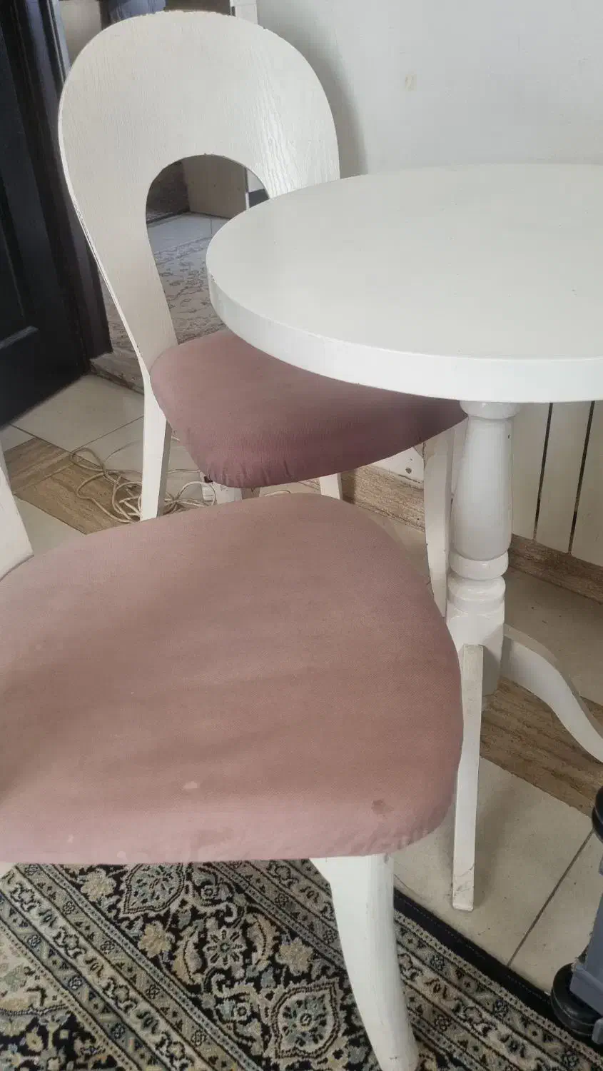 میز ناهارخوری دو نفره چوب|میز و صندلی غذاخوری|ایزدشهر, |دیوار