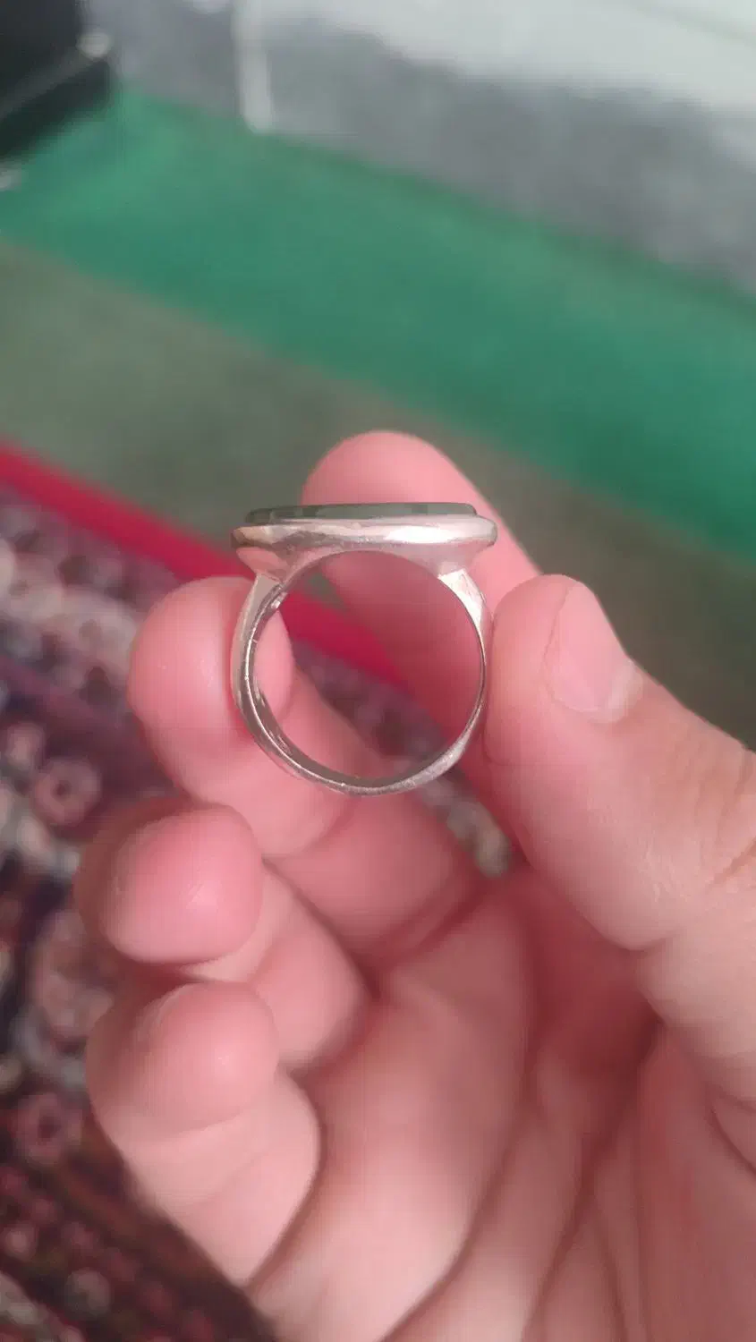 انگشتره نقره عقیق سبز|جواهرات|اسلام‌‌آباد غرب, |دیوار