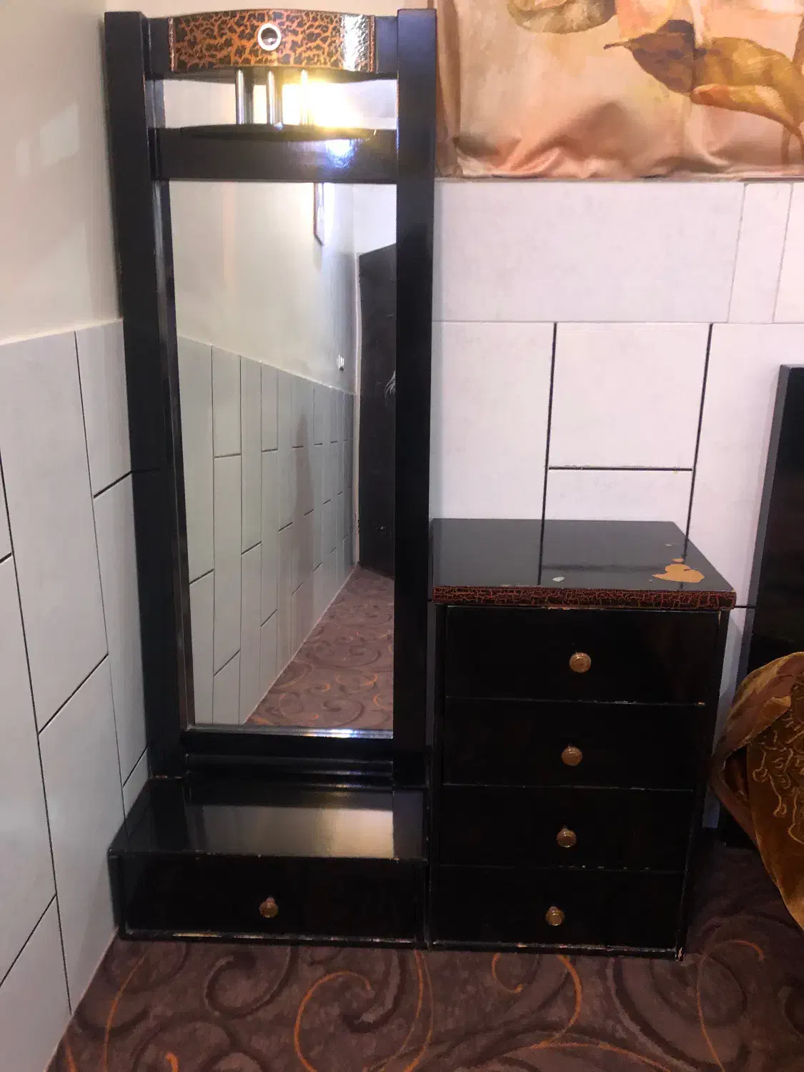 تخت خواب دو نفره|تخت و سرویس خواب|خمینیشهر, |دیوار