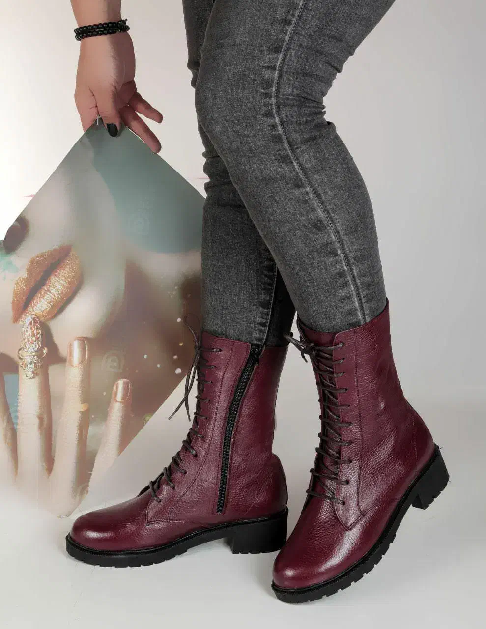 نیم بوت چرم گاوی|کیف، کفش، کمربند|بیرجند, |دیوار