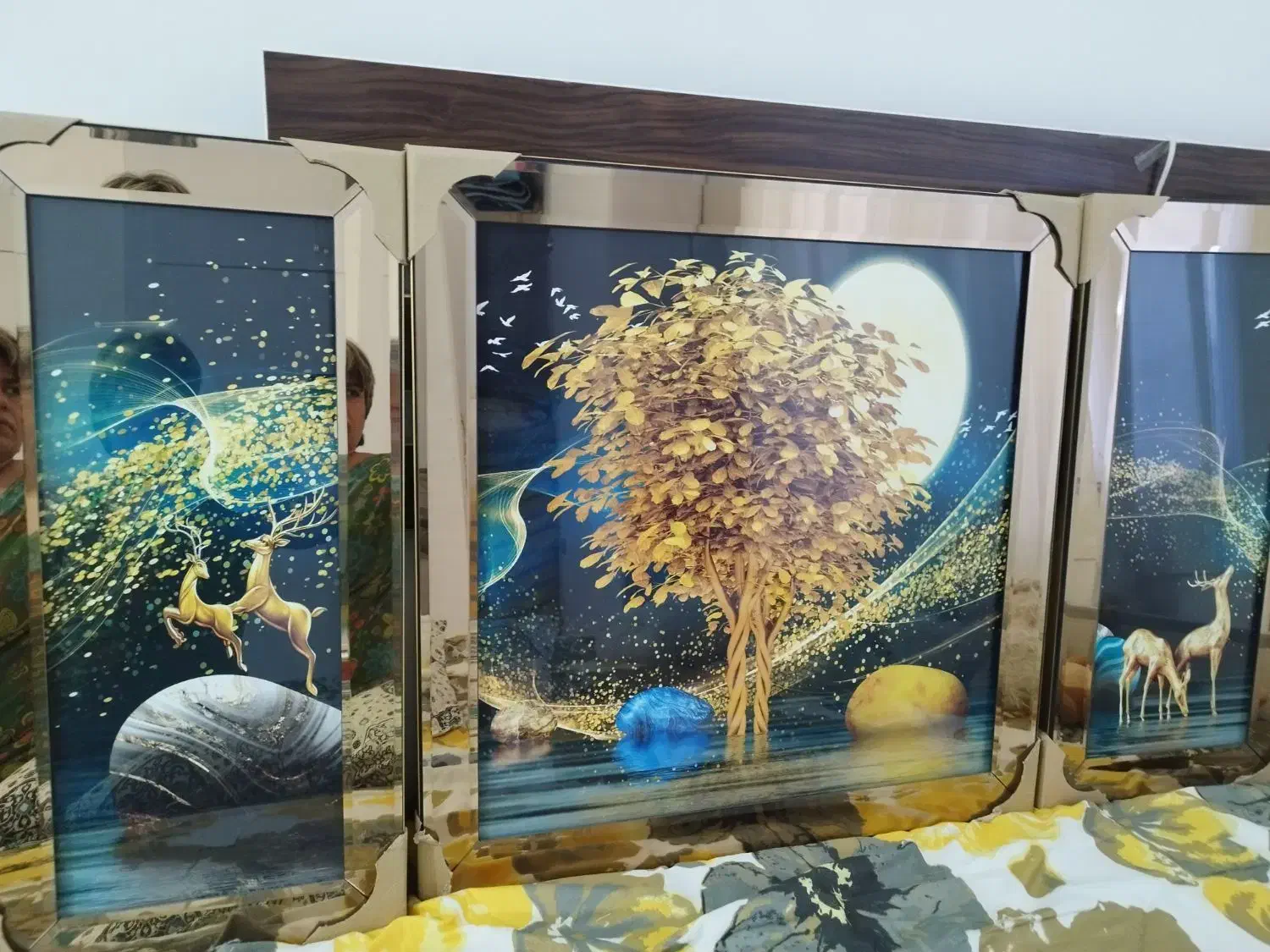 تابلو فرش و تابلو سه تیکه آینه ای|تابلو فرش|ایلام, |دیوار