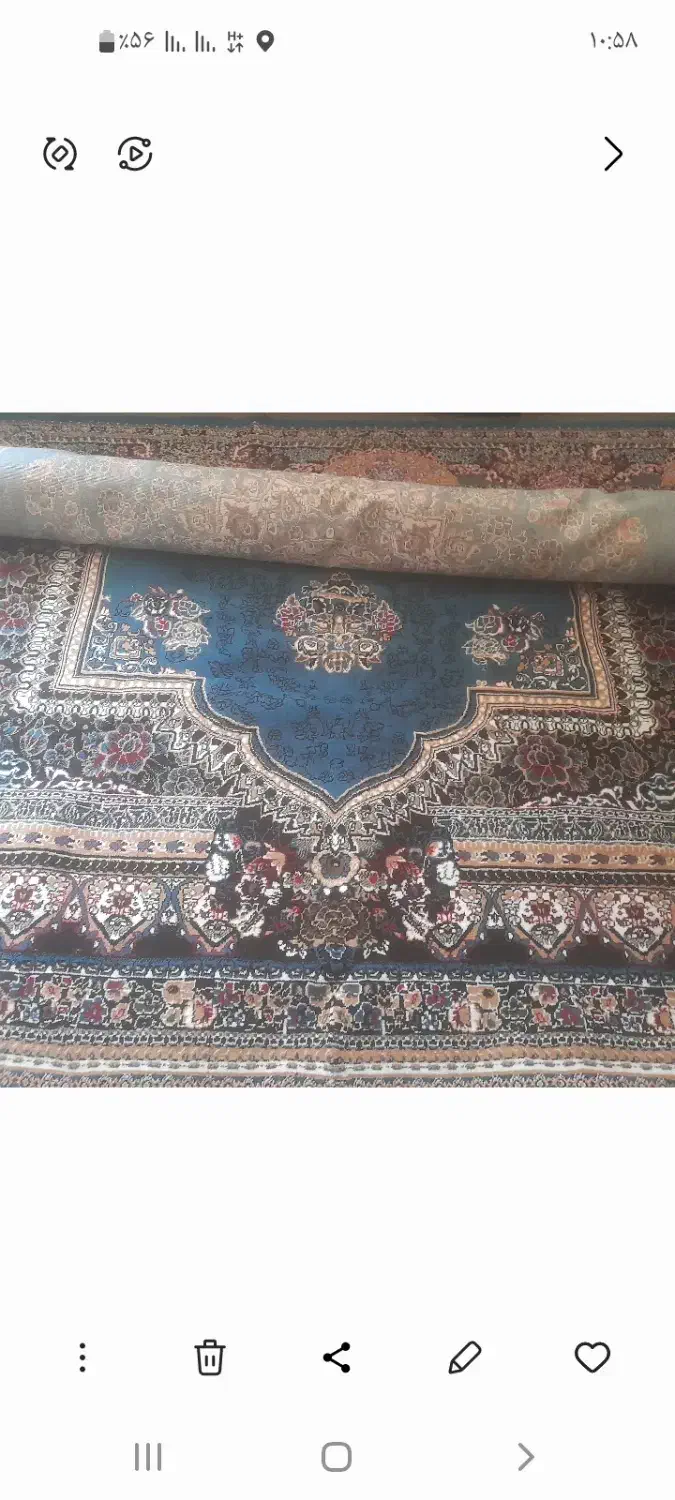 قالی ۱۲متری نواستفاده نشده خوش رنگ|فرش|قائن, |دیوار