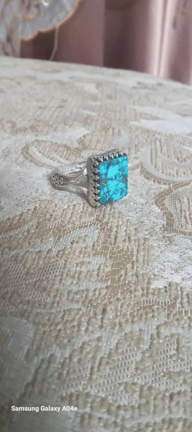 انگشترفیروزه بارکاب نقره|جواهرات|سبزوار, هویزه|دیوار