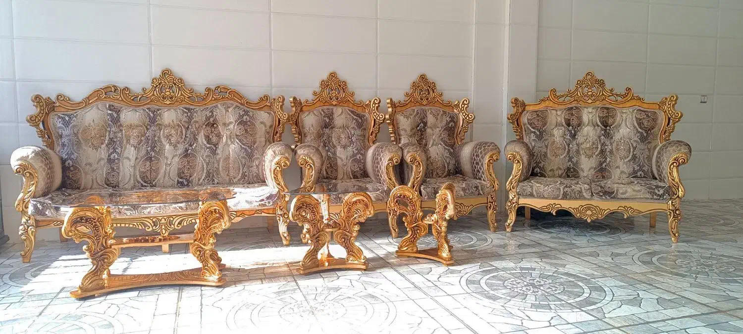 مبل سلطنتی هفت نفره|مبلمان خانگی و میز عسلی|هرسین, |دیوار