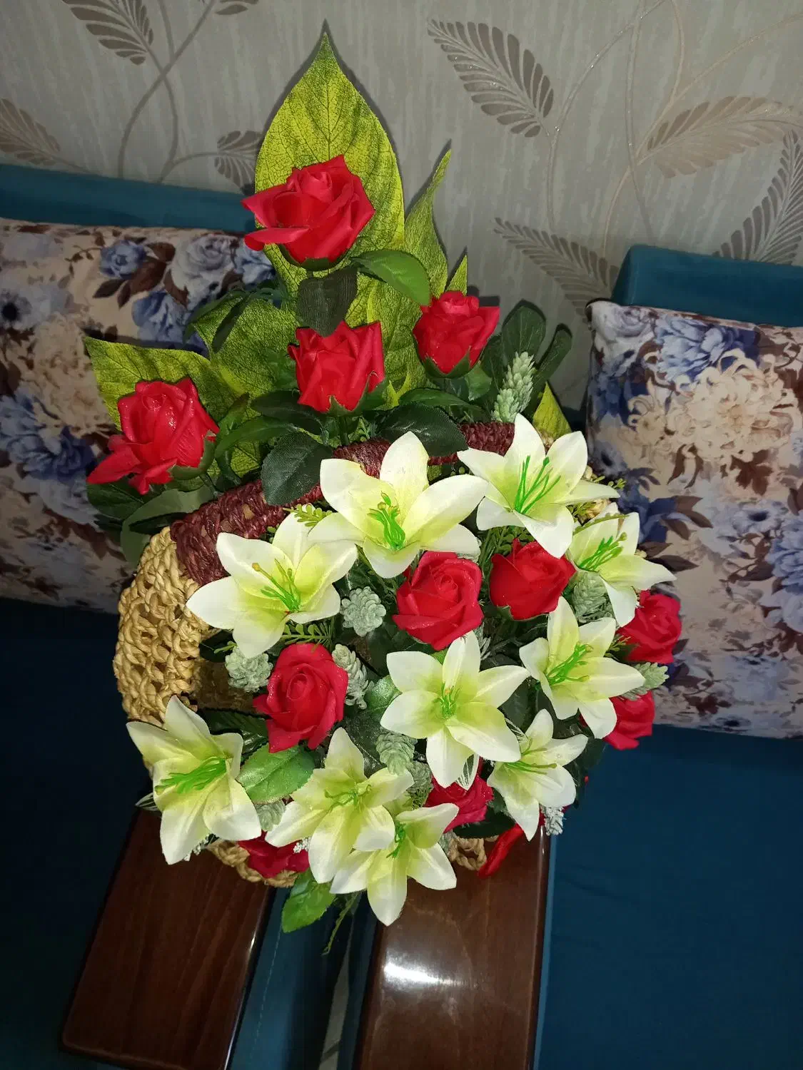 دسته گل سبدی برای هدیه|گل مصنوعی|پردیس, فاز ۴|دیوار