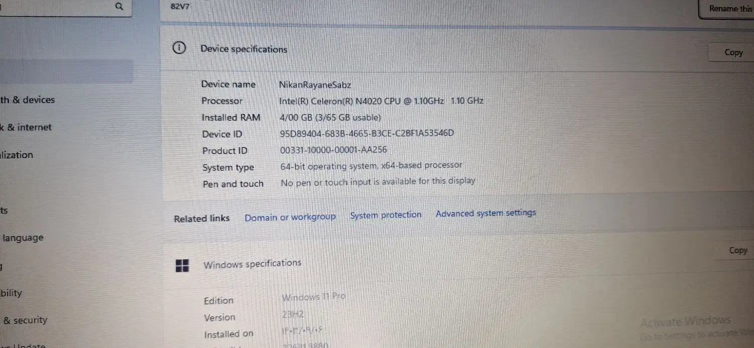لپ تاپ نو  لنوو با موس بی سیم و کیف ssd512|رایانه همراه|خمام, |دیوار