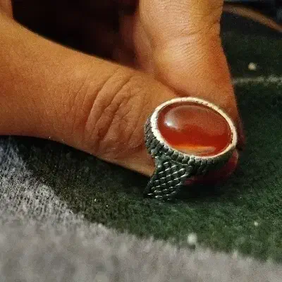 انگشتر نقره مردانه با وزن نه گرم ونیم وینگ عقیق|کلکسیون اشیاء عتیقه|شیراز, گویم|دیوار