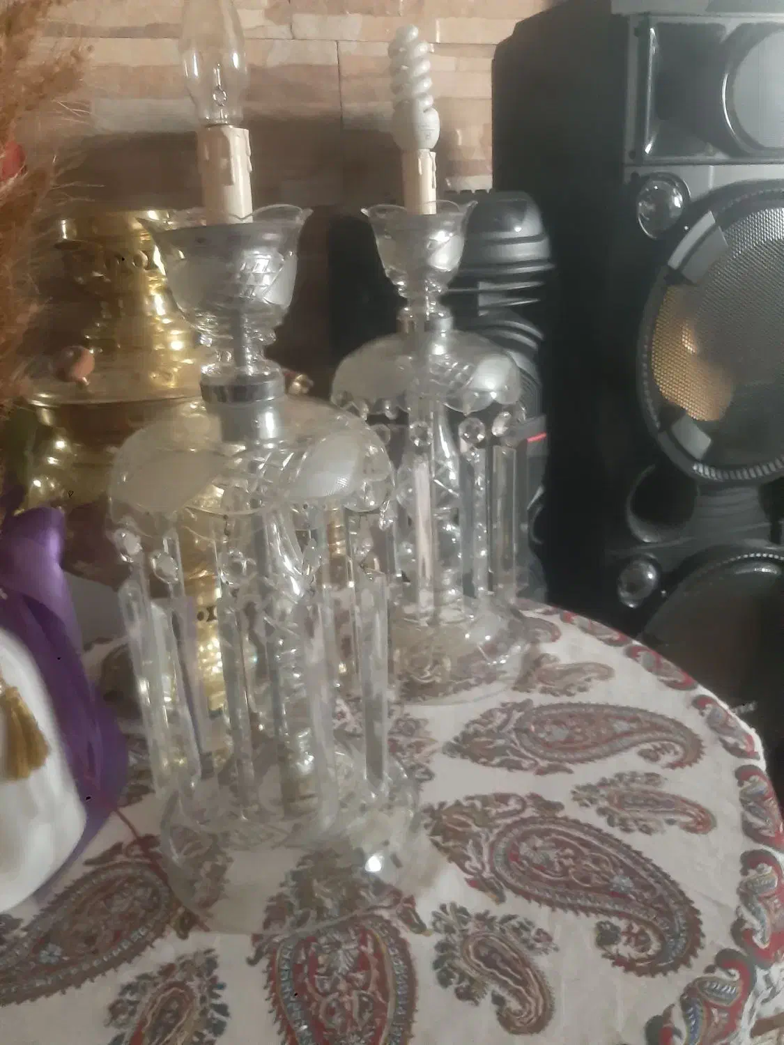 شمعدون برقی رو میزی|لوستر و چراغ آویز|مینودشت, |دیوار