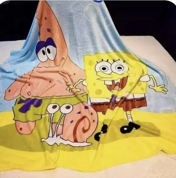 پتو باب اسفنجی|رختخواب، بالش، پتو|تهران, سید خندان (جلفا)|دیوار