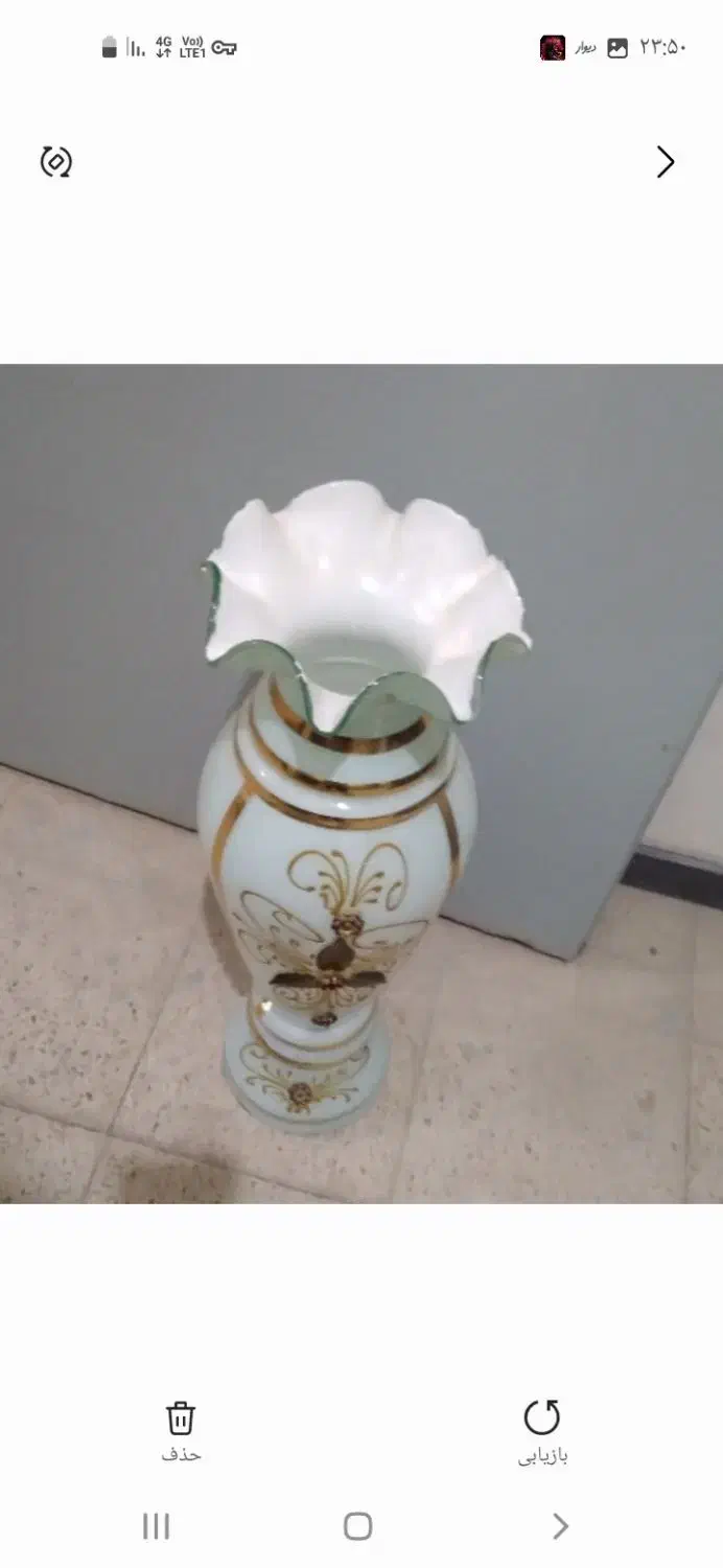 گلدان شیشه ای شیک برای خونه|گل مصنوعی|نهاوند, |دیوار