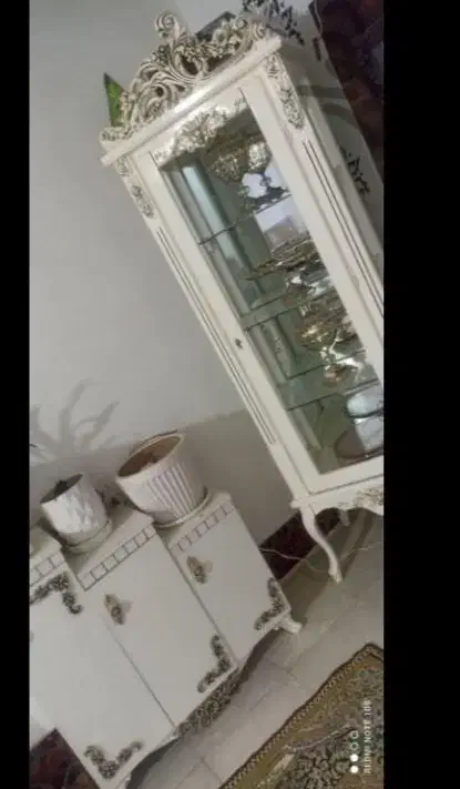 بوفه وجاکفشی ست سفیددرحدخشک مخصوص جهیزیه عروس|بوفه، ویترین، کنسول|زابل, |دیوار