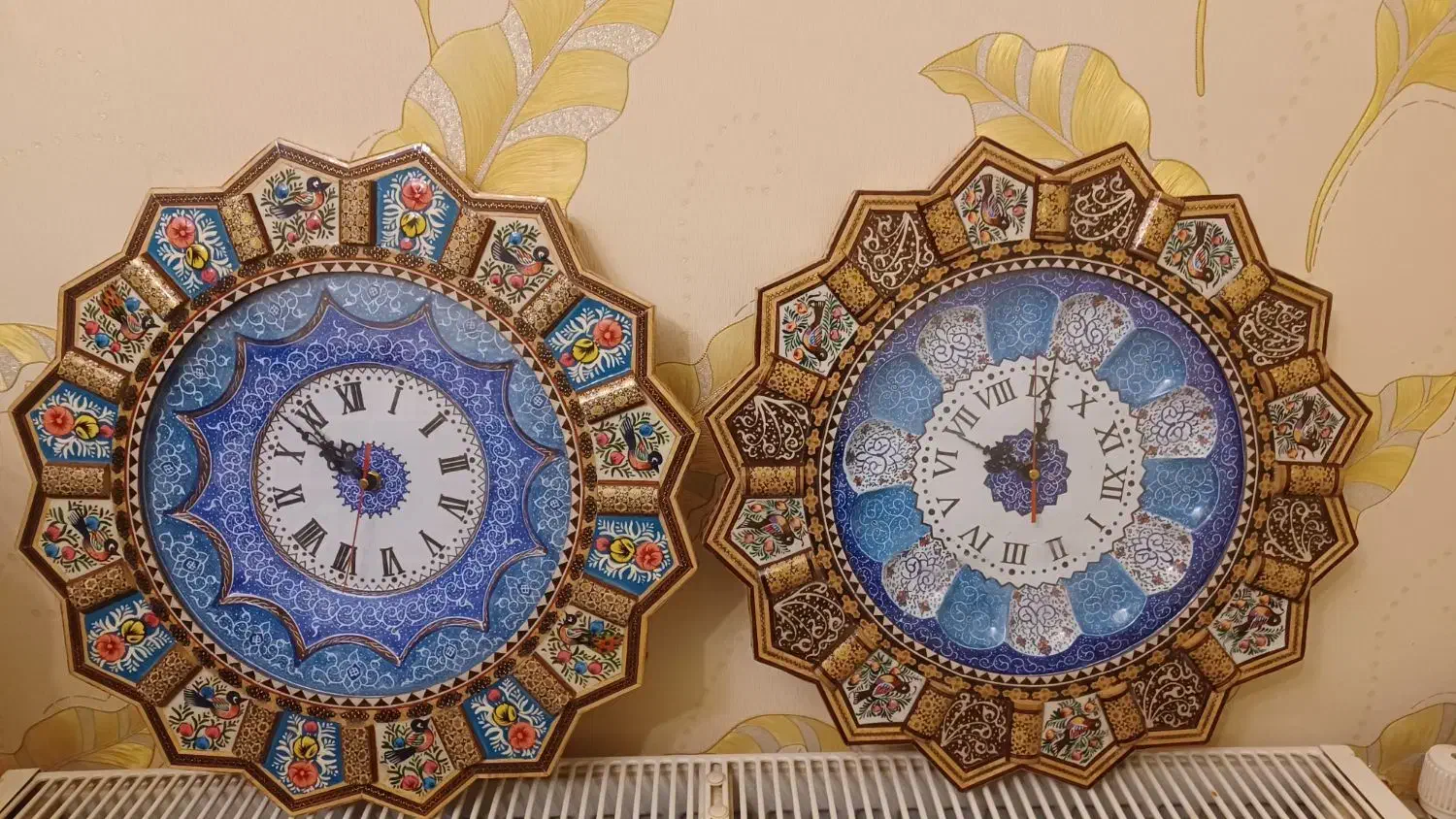 ساعت دیواری خاتم کاری ۲عدد|ساعت دیواری و تزئینی|تبریز, |دیوار