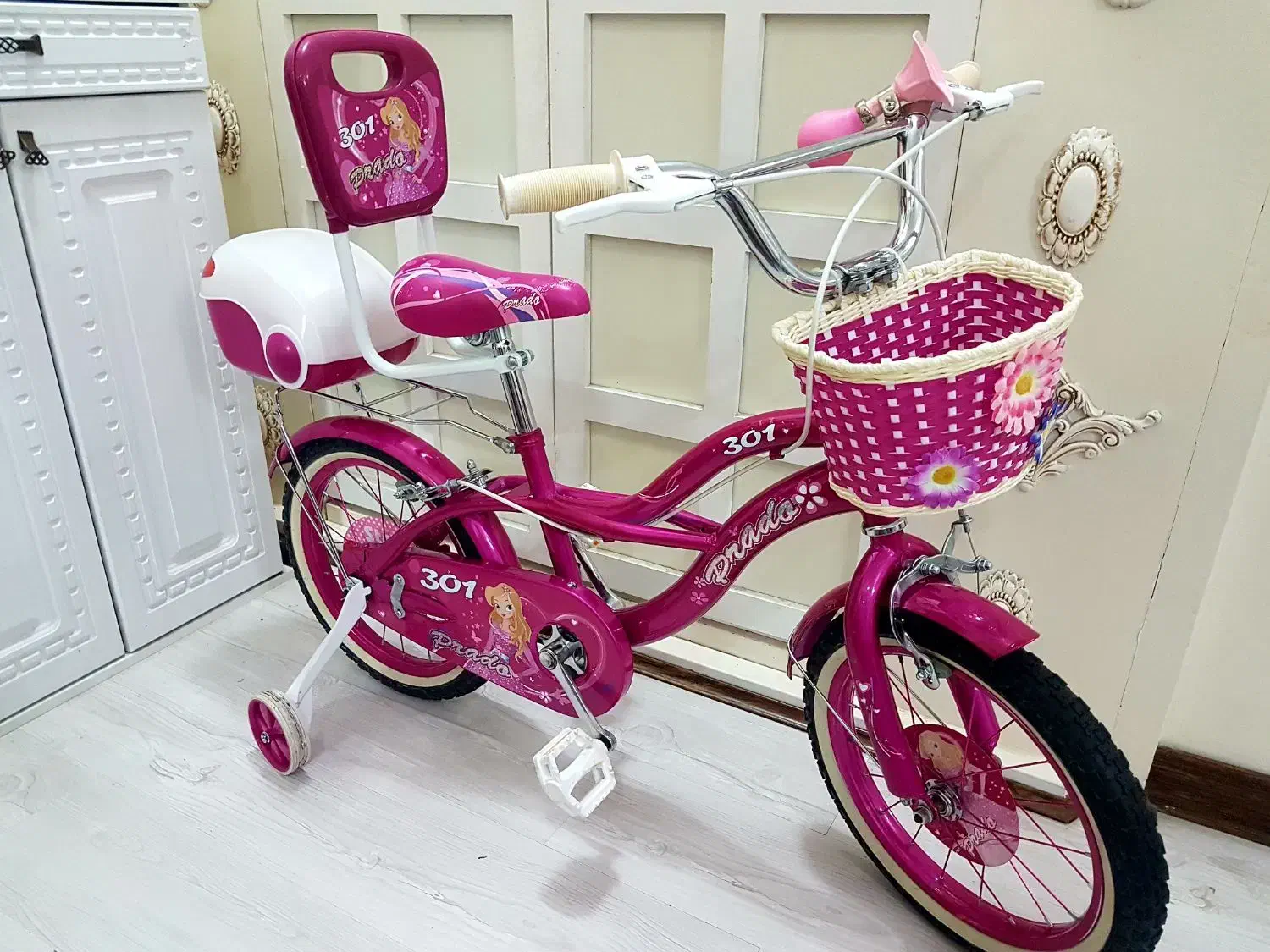 دوچرخه16دخترانه پرادو صورتی بنفش آکبند|دوچرخه، اسکیت، اسکوتر|تهران, شهرک نفت|دیوار