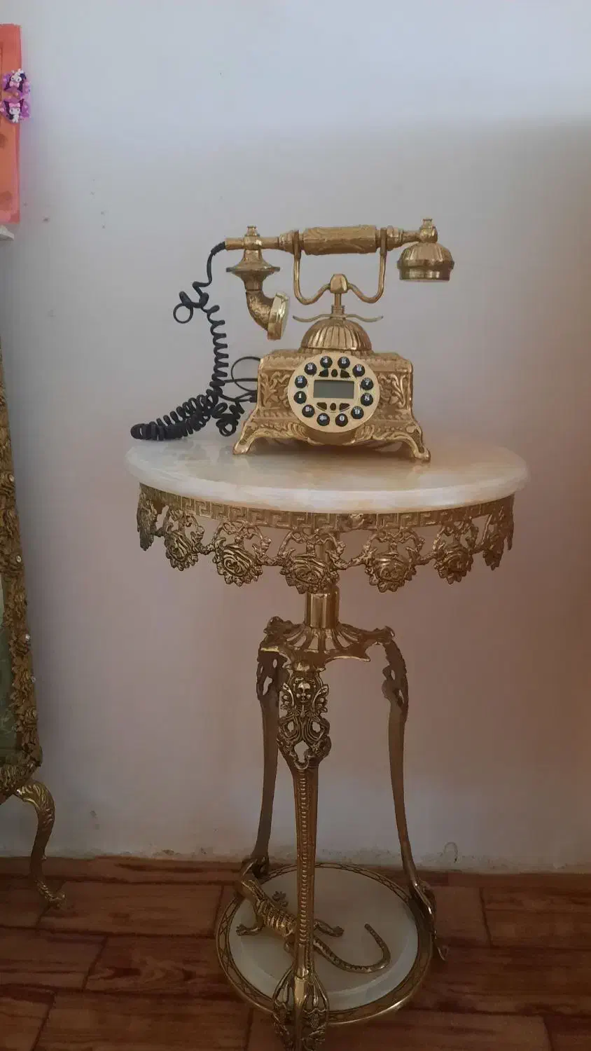میز تلفن برنز|صنایع دستی و سایر لوازم تزئینی|کبودرآهنگ, |دیوار