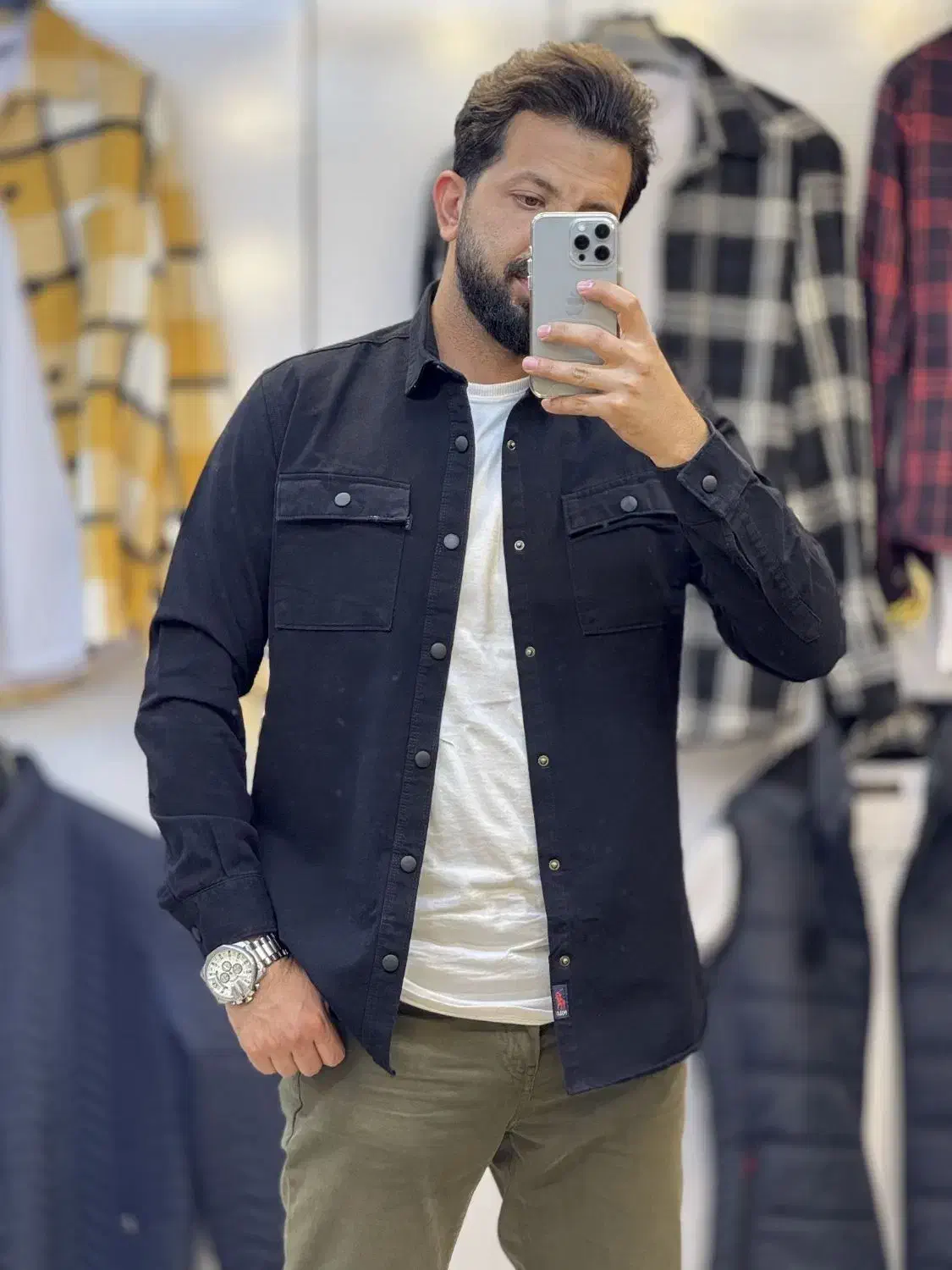 پیراهن کتان دو جیب گرم بالا( گالری سجاد )|لباس|تبریز, |دیوار