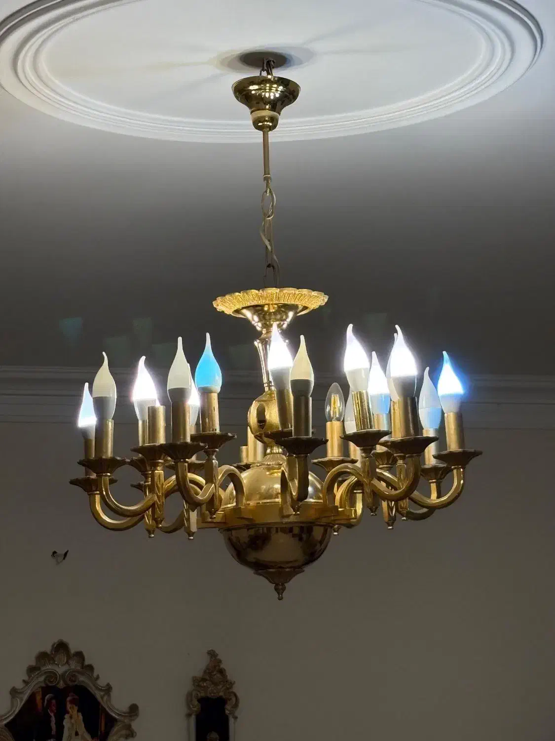 فروش و خرید لوسترهای برنزی و آب طلا|لوستر و چراغ آویز|تهران, جهاد|دیوار