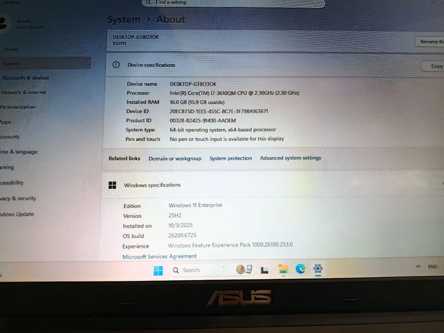 لپتاپ Asus Core i7 گرافیک مجزا مناسب کارهای مهندسی|رایانه همراه|اصفهان, جلفا|دیوار