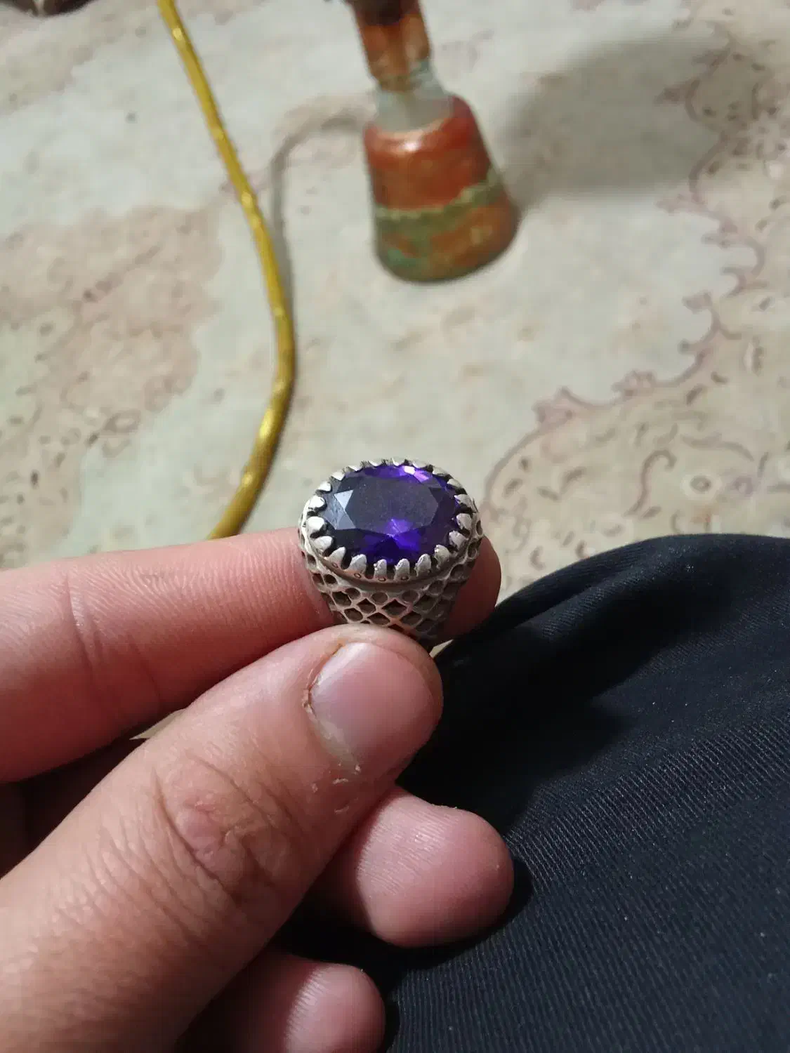 انگشتر  یاقوت بنفش|جواهرات|چهارباغ, |دیوار