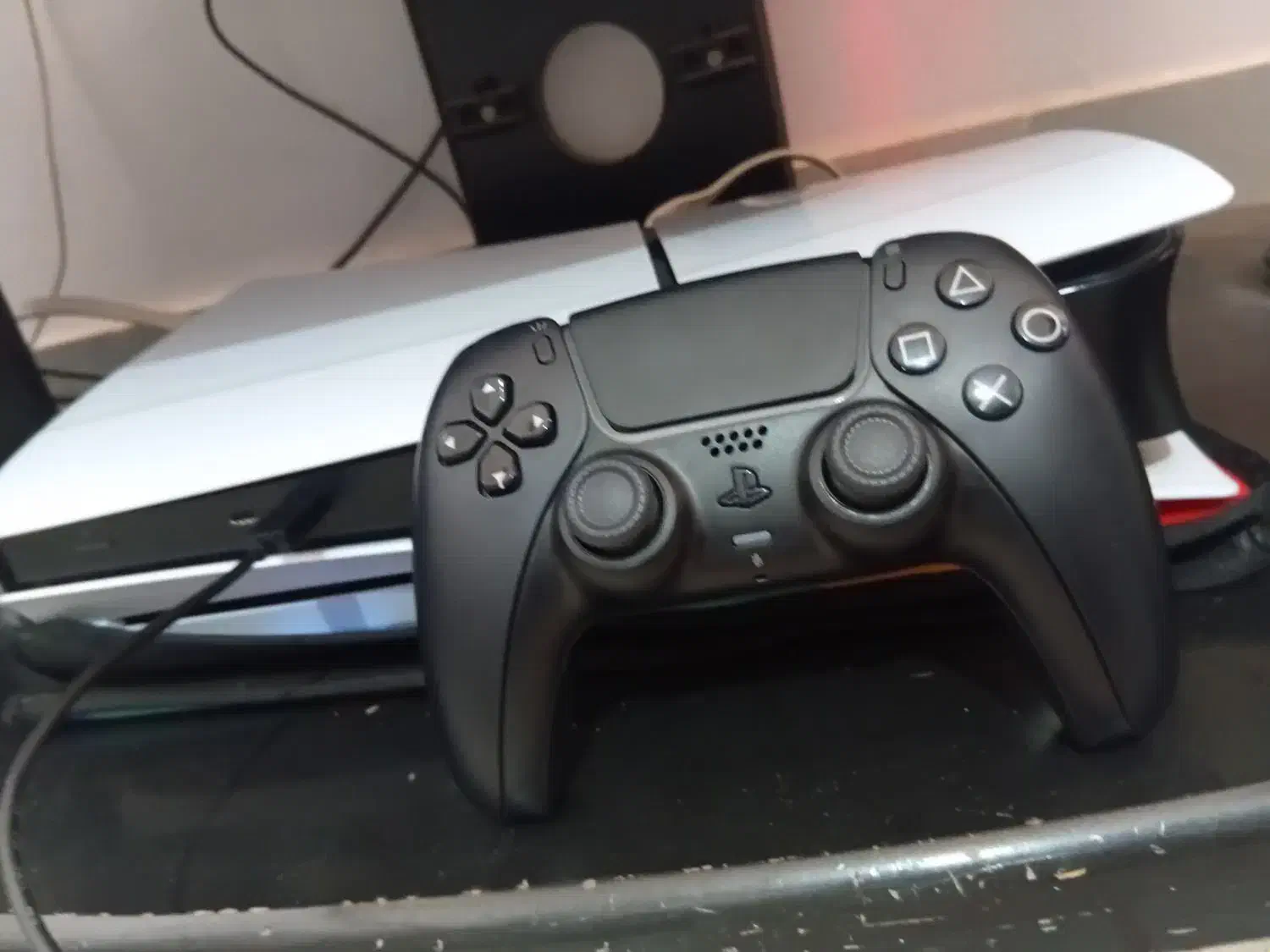 دسته ی مشکی  ps4 طرح ps5|کنسول، بازی ویدئویی و آنلاین|خرم‌آباد, |دیوار