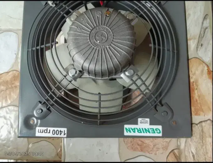 فن صنعتی ۴۰در۴۰ بی صدا جنیران|پنکه و تصفیه‌کنندهٔ هوا|بابلسر, |دیوار